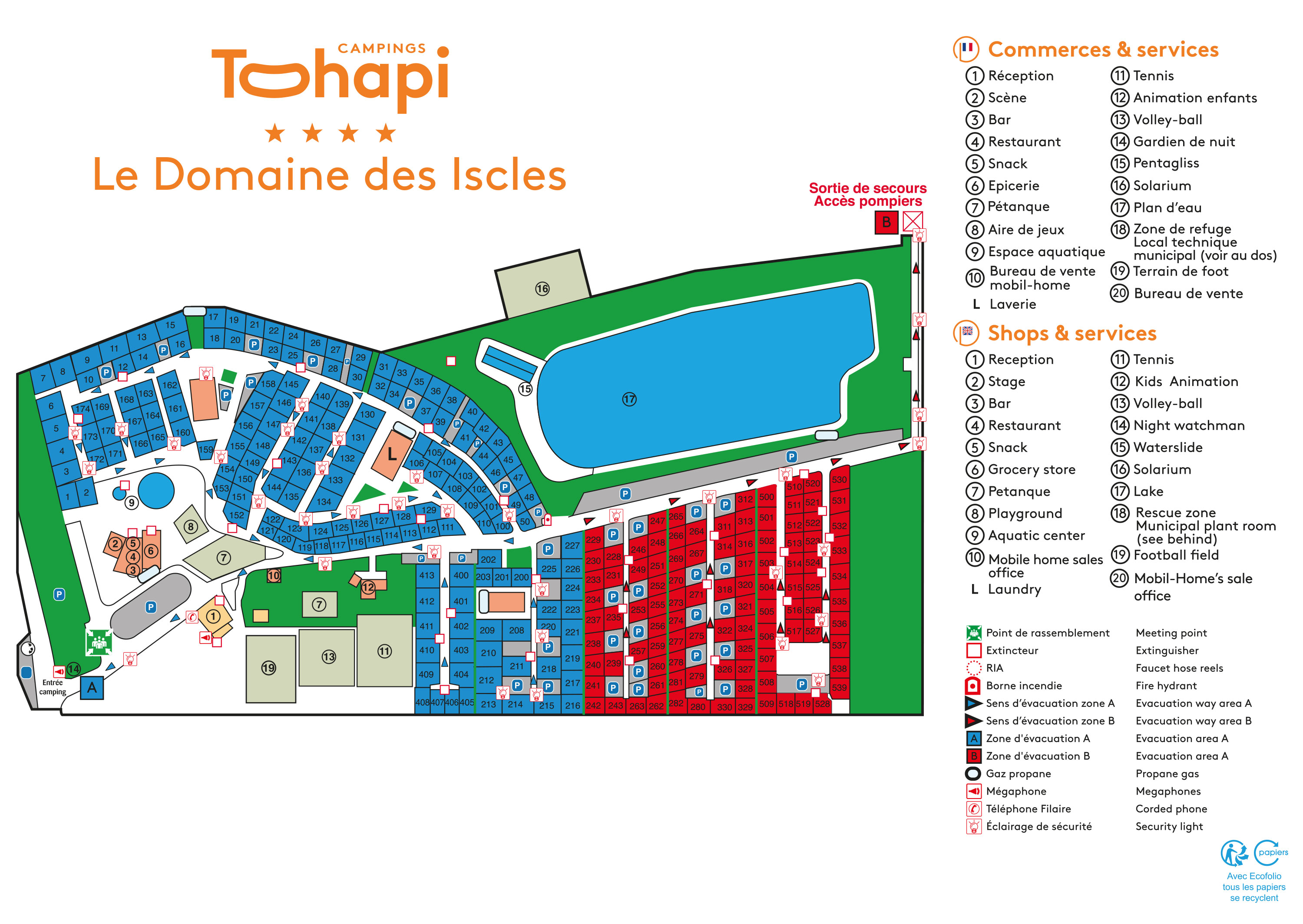 Plattegrond Domaine des Iscles