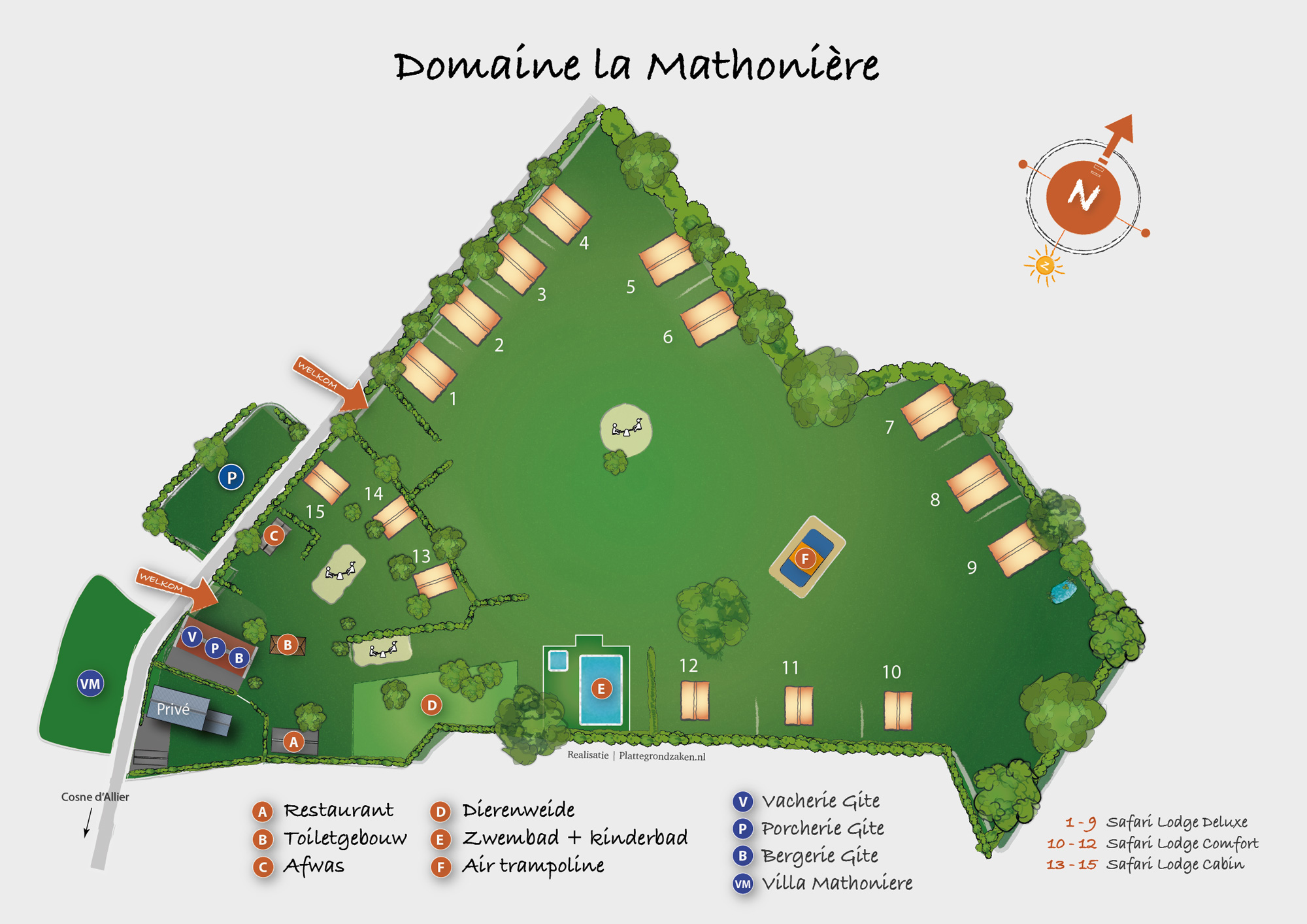 Plattegrond Domaine la Mathonière