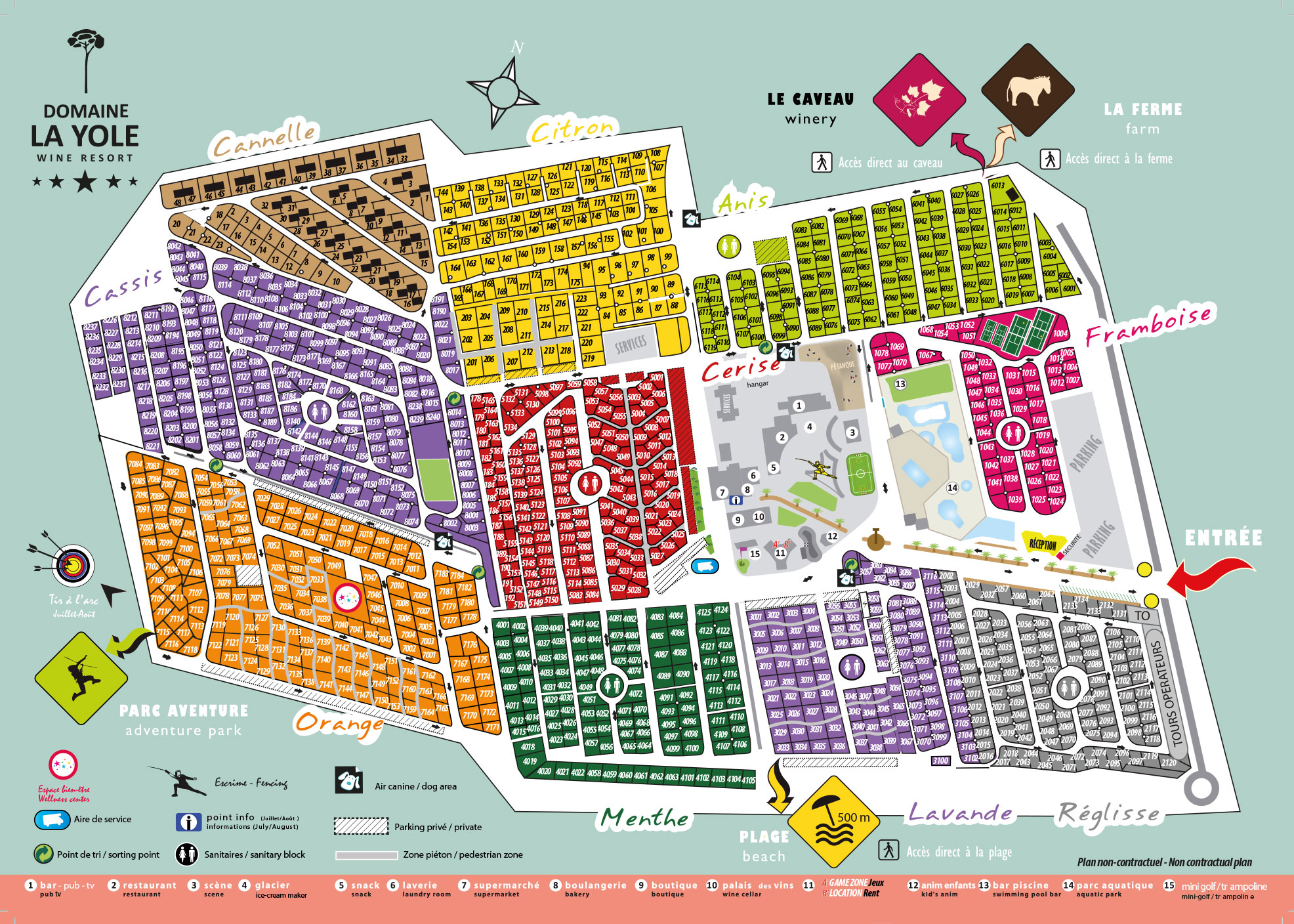 Plattegrond Domaine La Yole