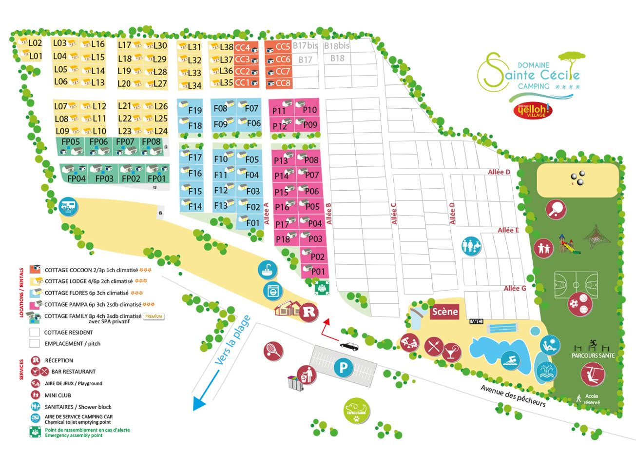 Plattegrond Domaine Sainte Cécile