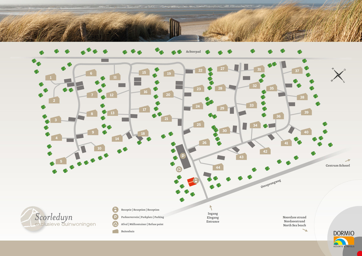 Plattegrond Dormio Park Scorleduyn