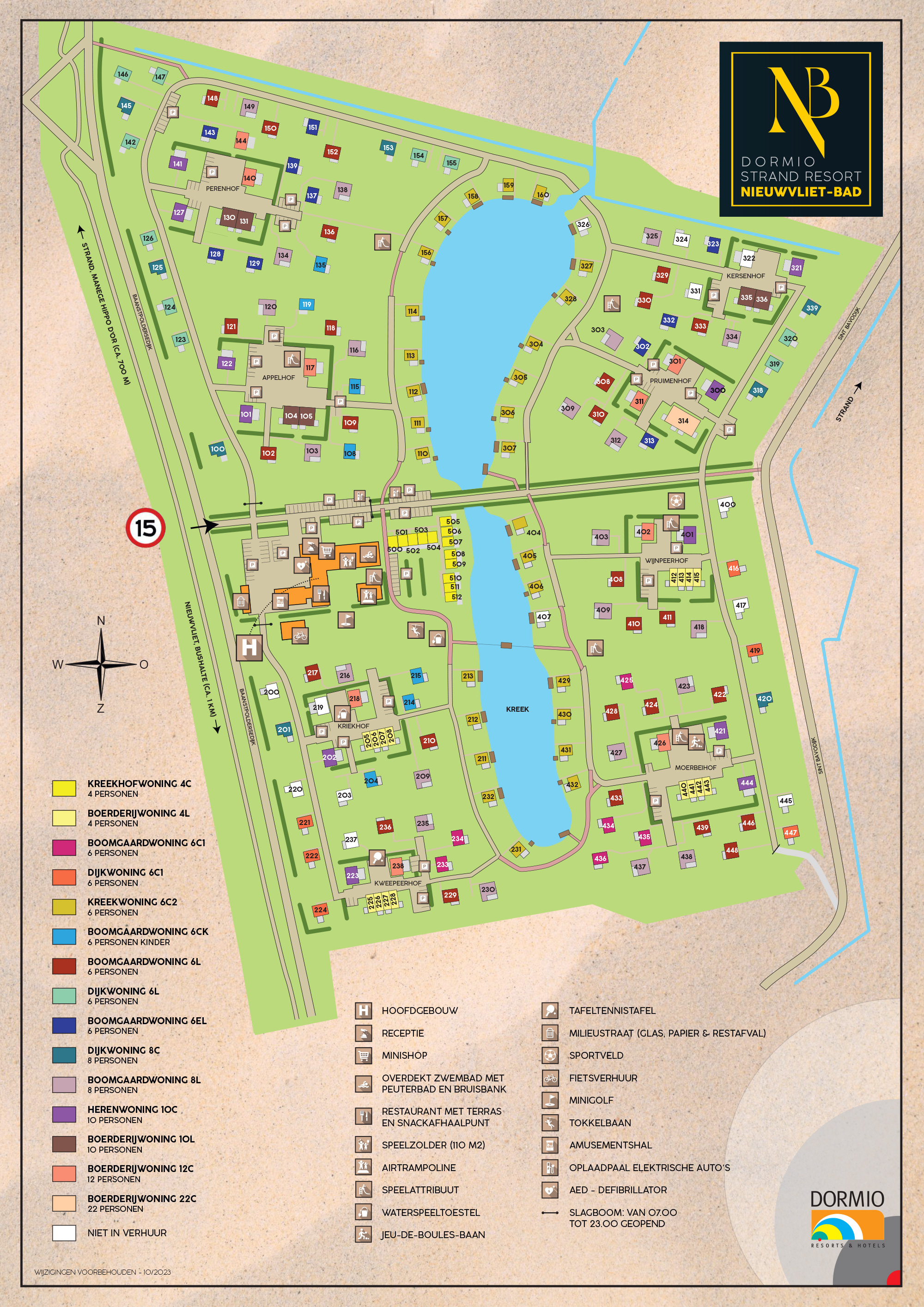 Plattegrond Dormio Strand Resort Nieuwvliet-Bad