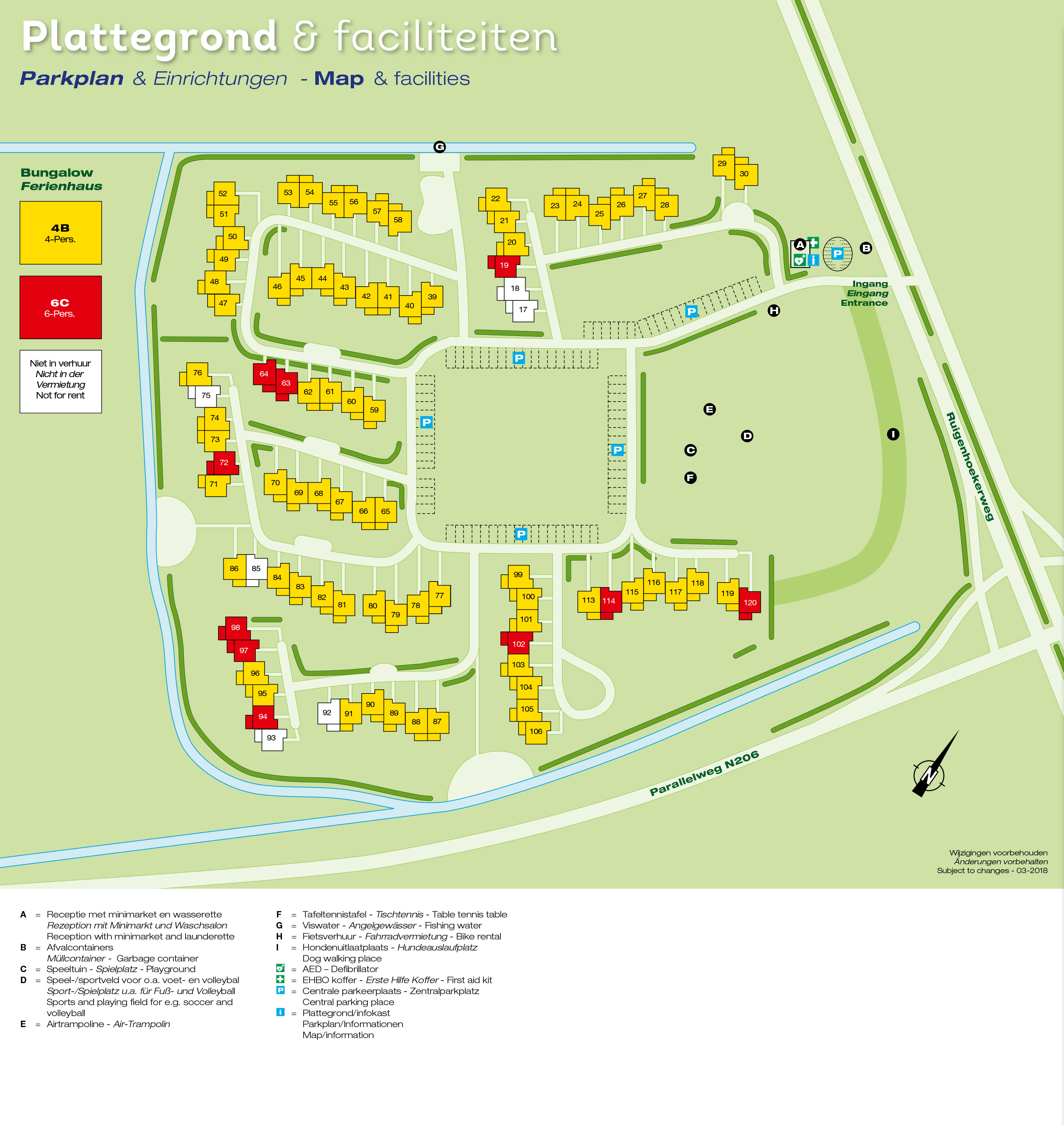 Plattegrond Duinresort Dunimar