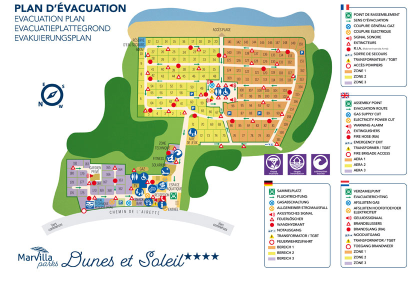 Plattegrond Dunes et Soleil