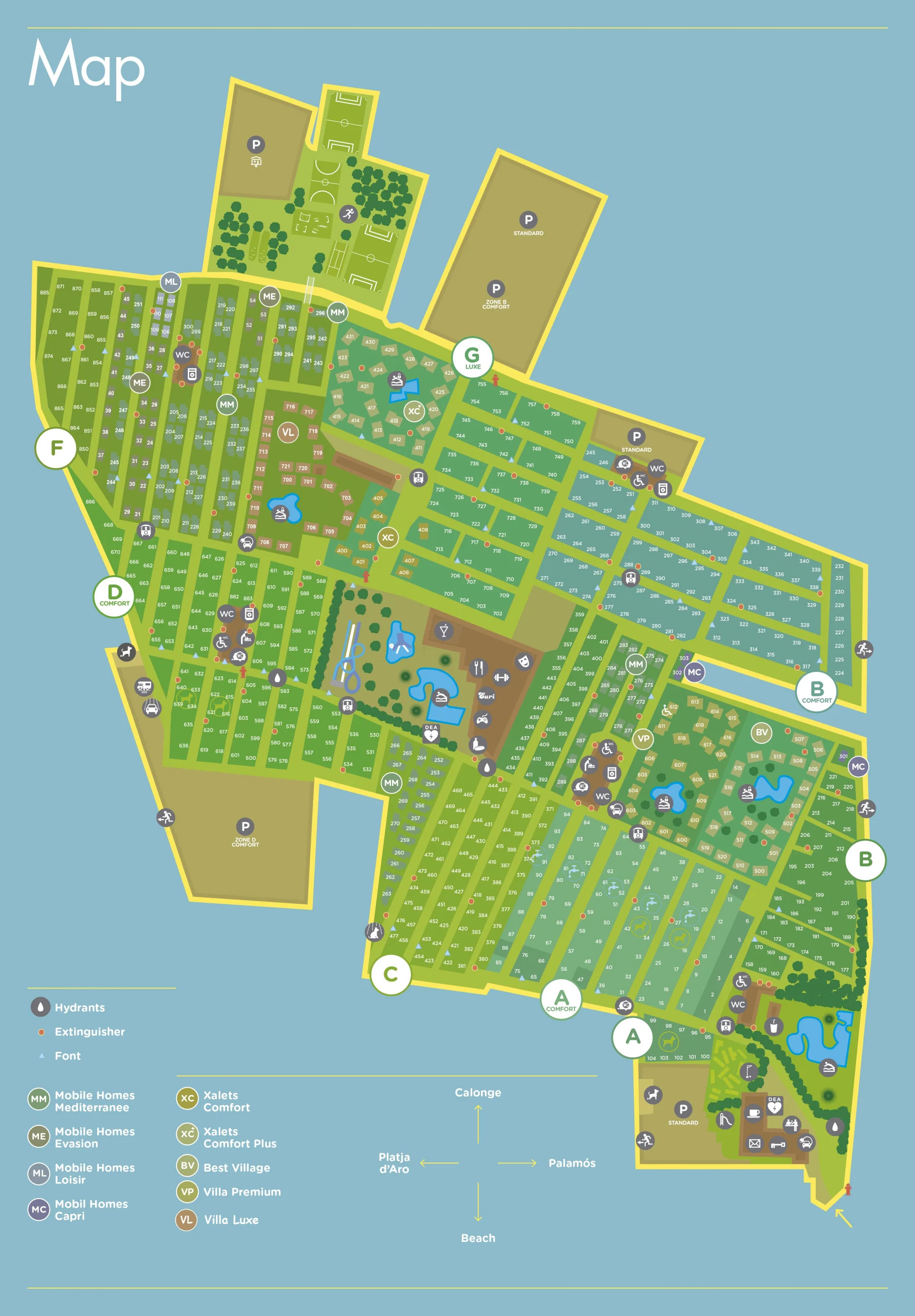 Plattegrond Eurocamping (Costa Brava)