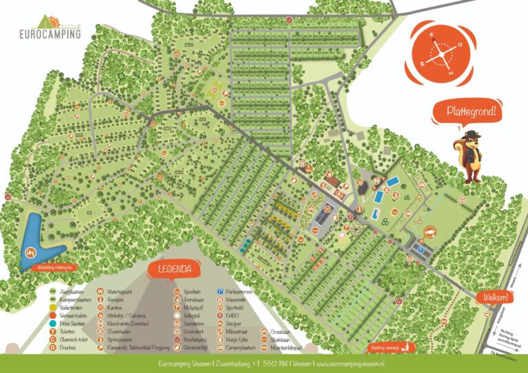 Plattegrond Eurocamping Vessem