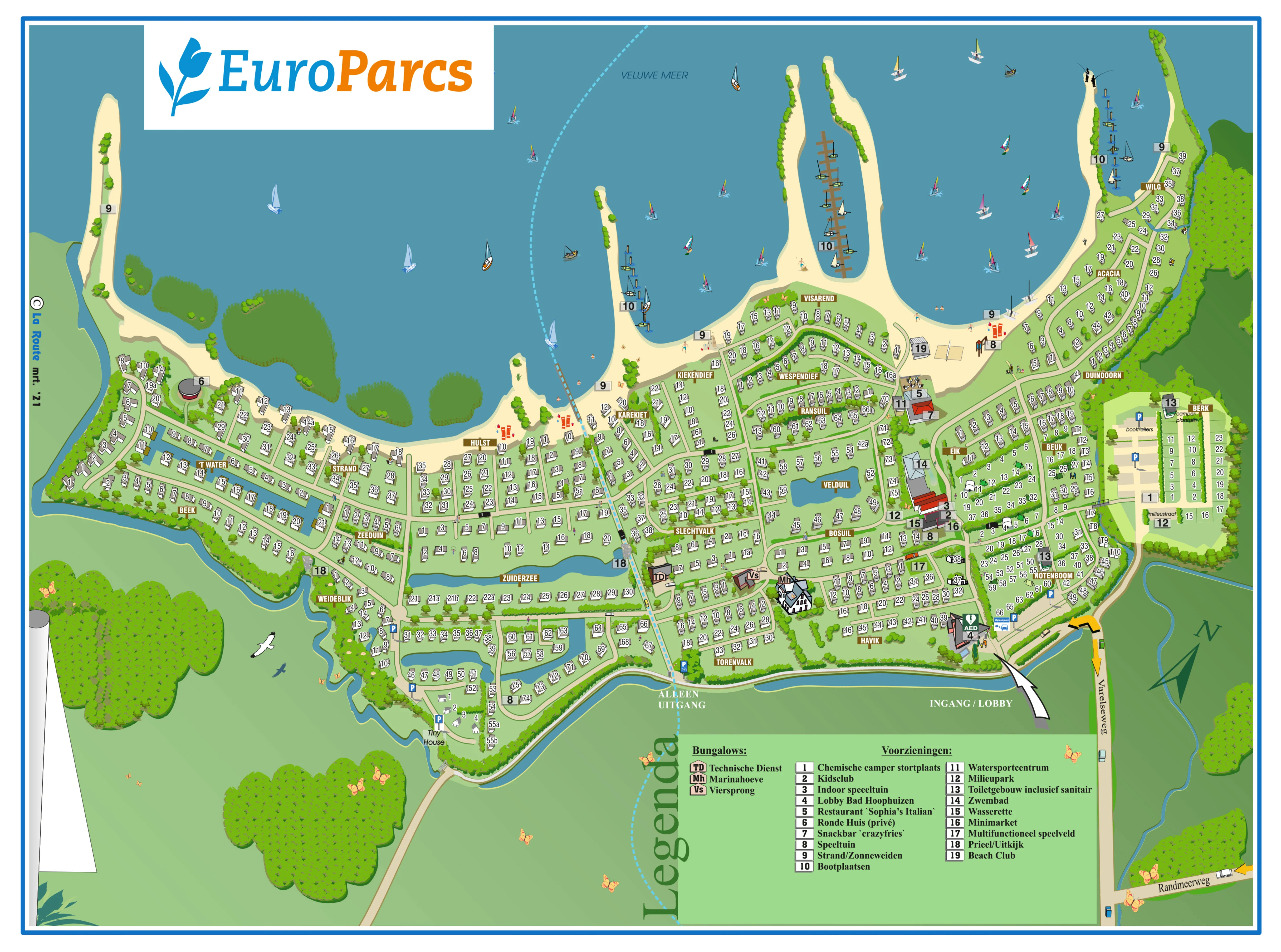 Plattegrond EuroParcs Bad Hoophuizen