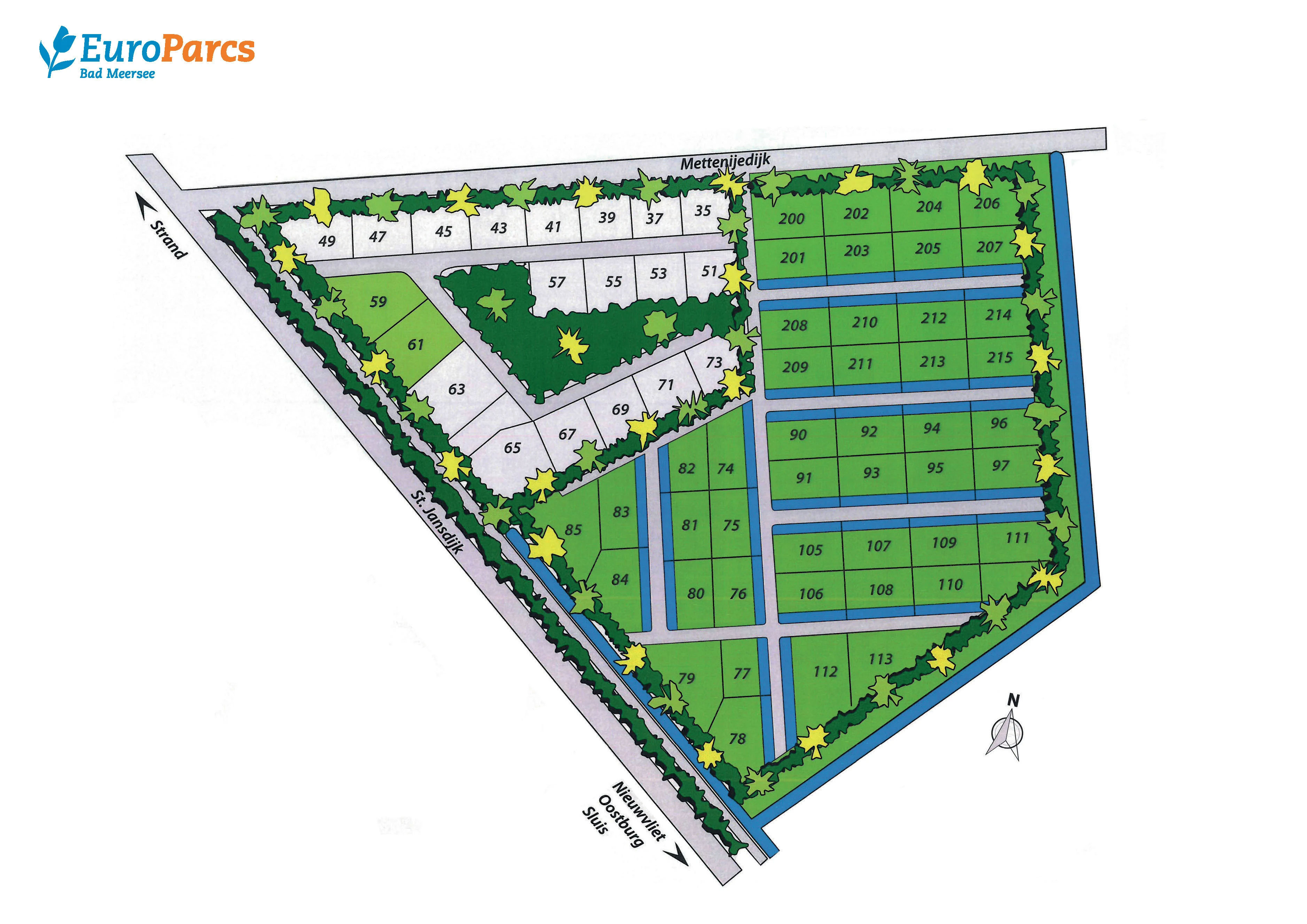 Plattegrond EuroParcs Bad Meersee