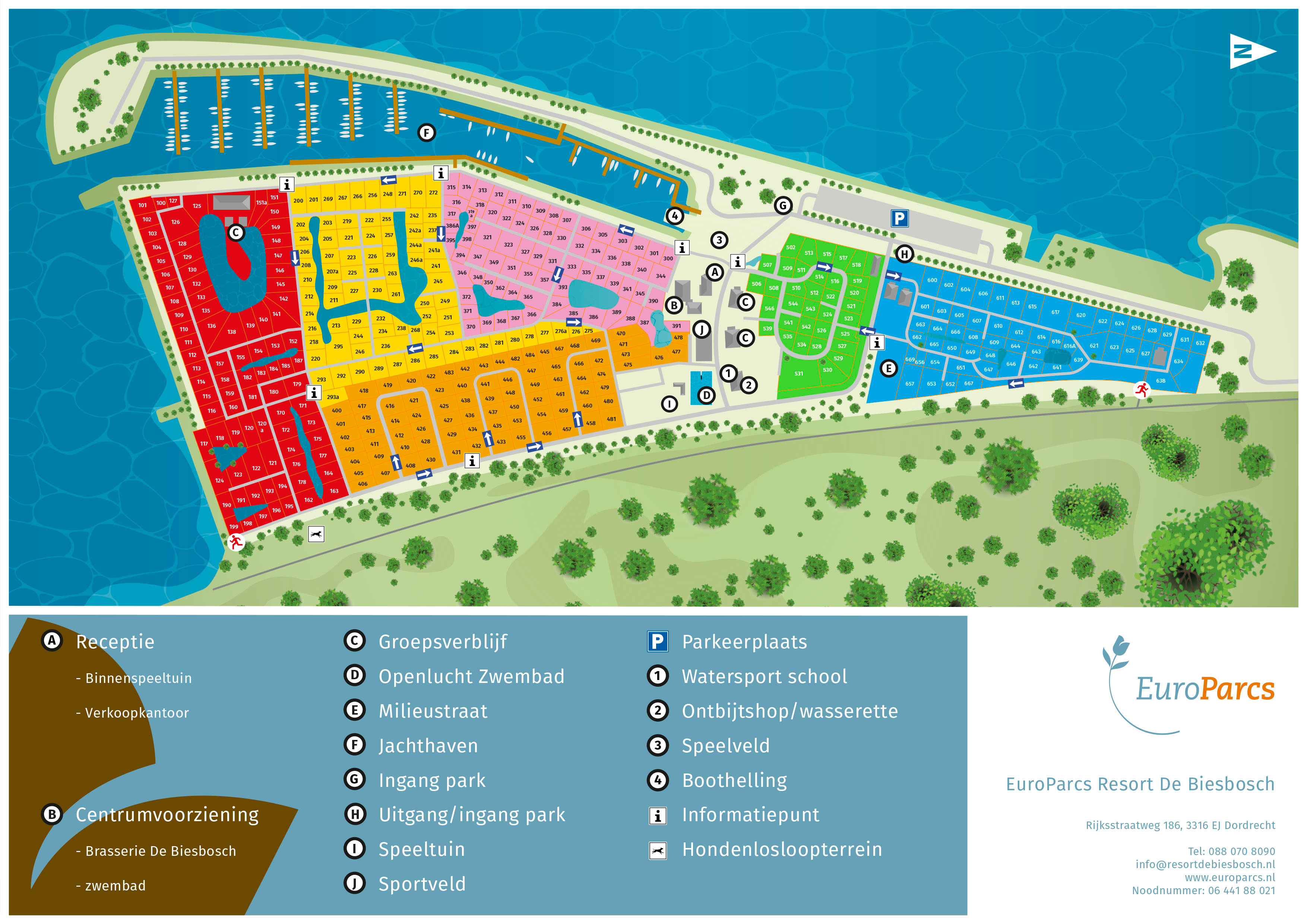 Plattegrond EuroParcs De Biesbosch