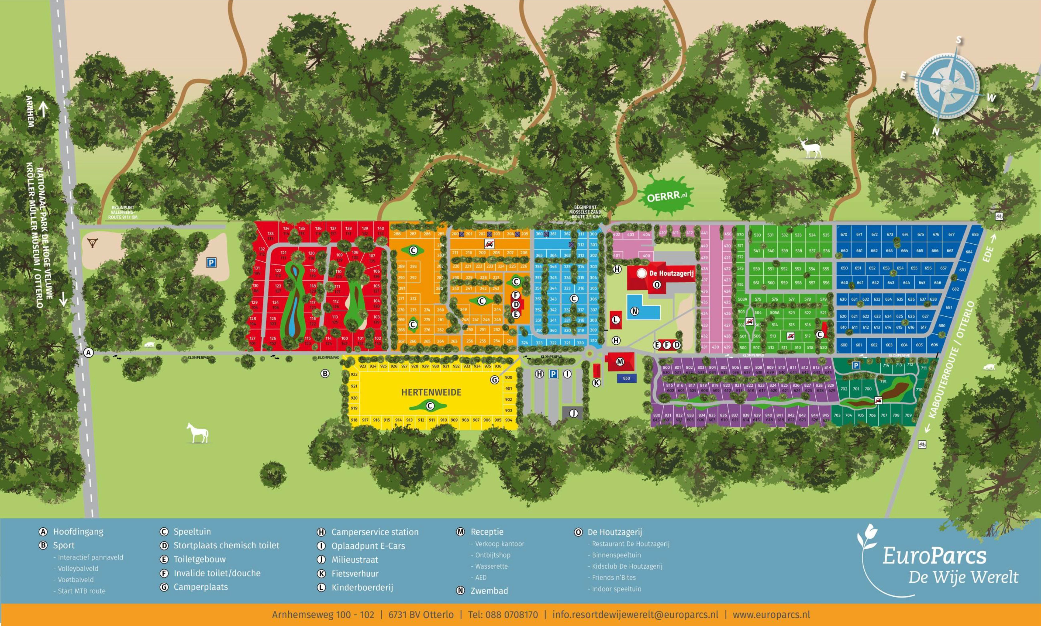 Plattegrond EuroParcs De Wije Werelt