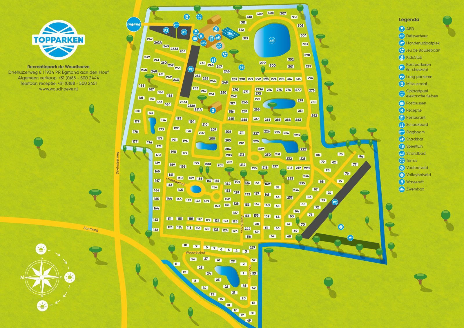 Plattegrond EuroParcs De Woudhoeve