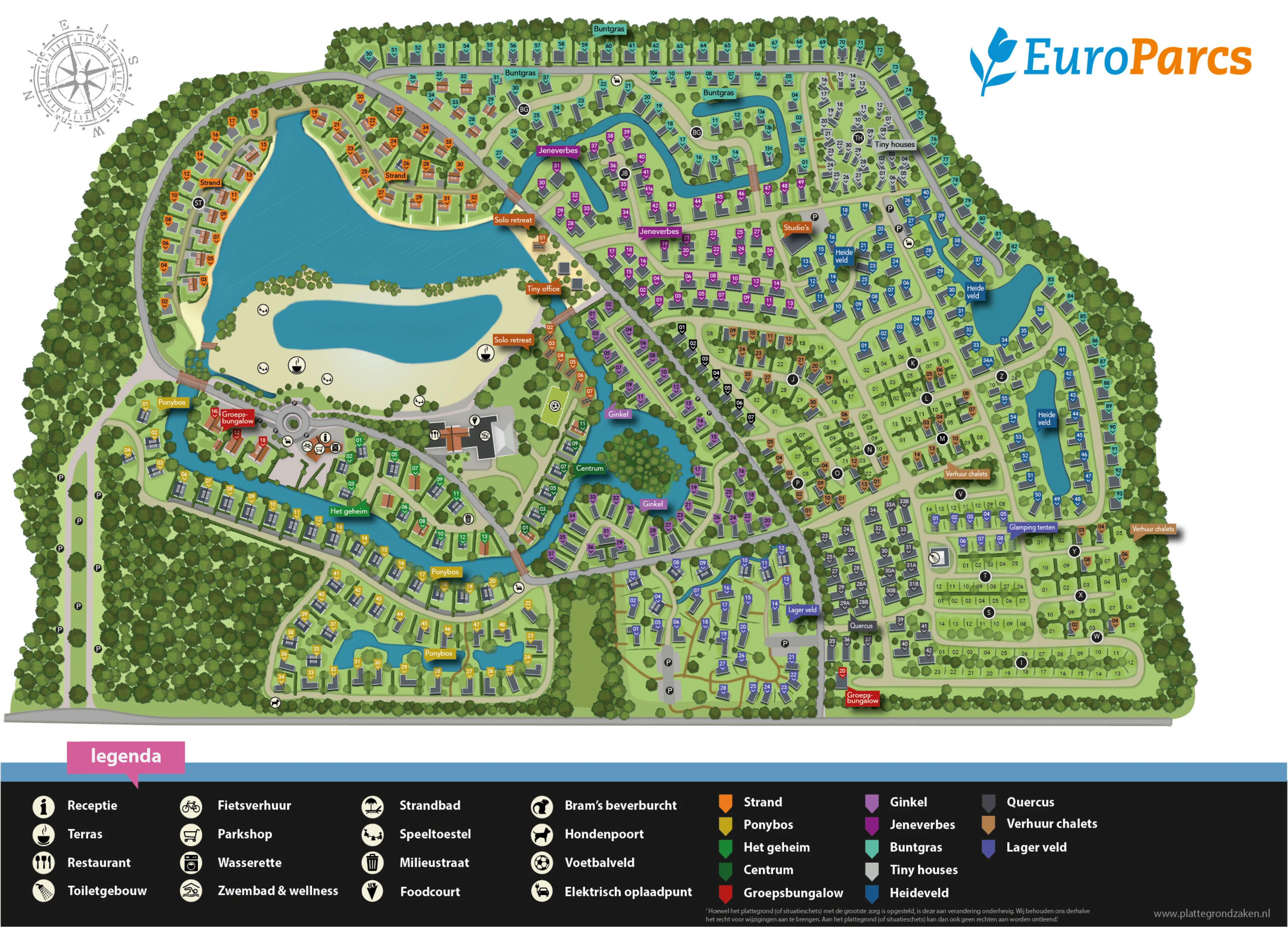 Plattegrond EuroParcs De Zanding