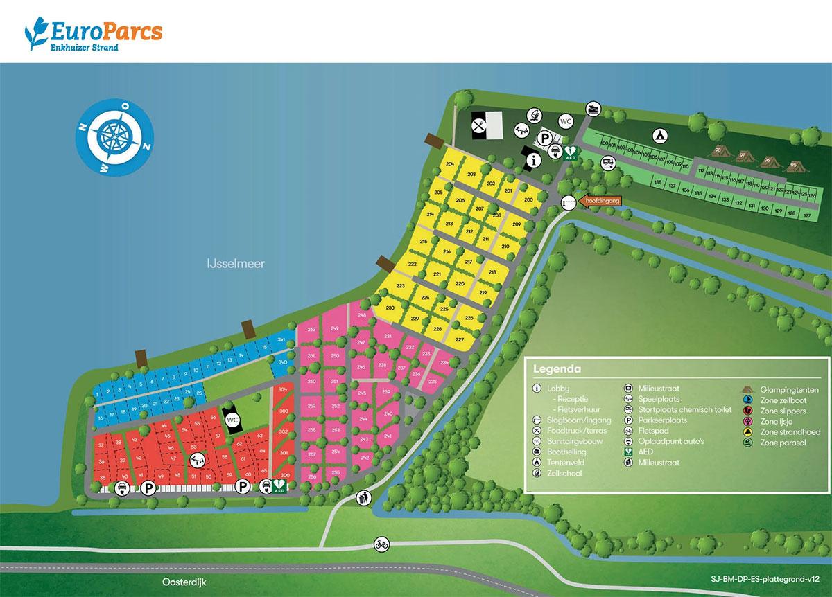 Plattegrond EuroParcs Enkhuizer Strand