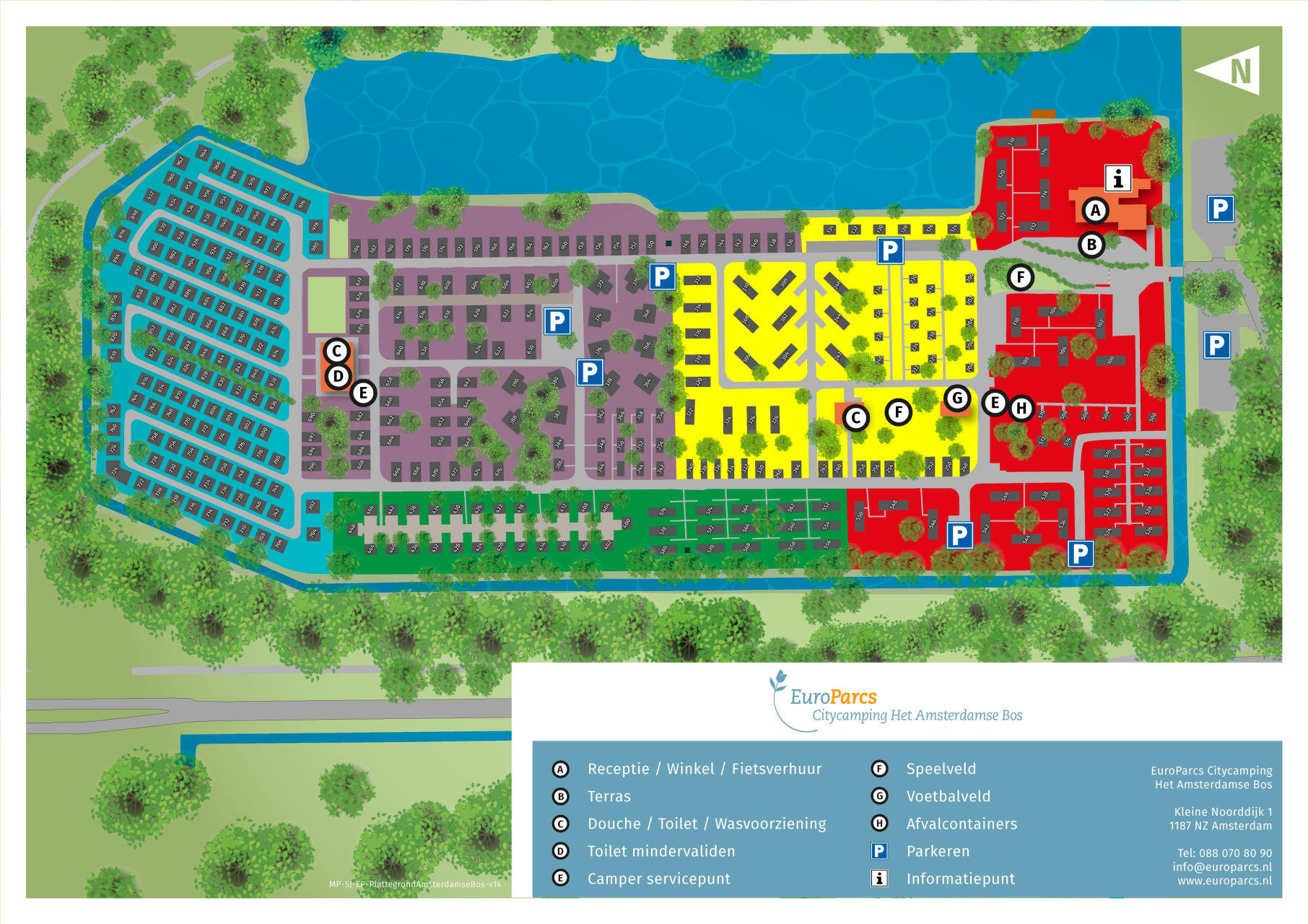 Plattegrond EuroParcs Het Amsterdamse Bos