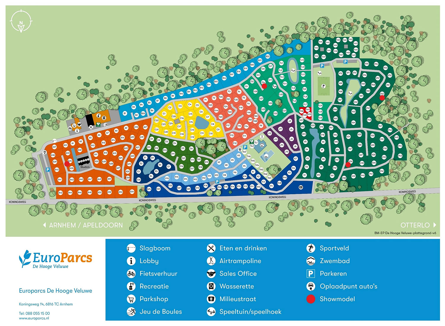 Plattegrond EuroParcs Hooge Veluwe