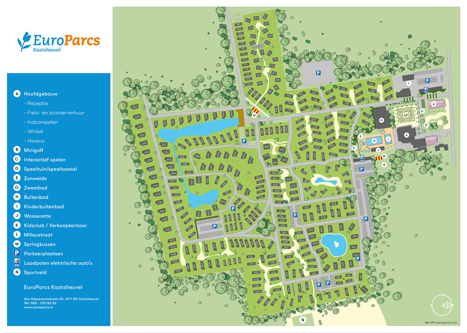 Plattegrond EuroParcs Kaatsheuvel