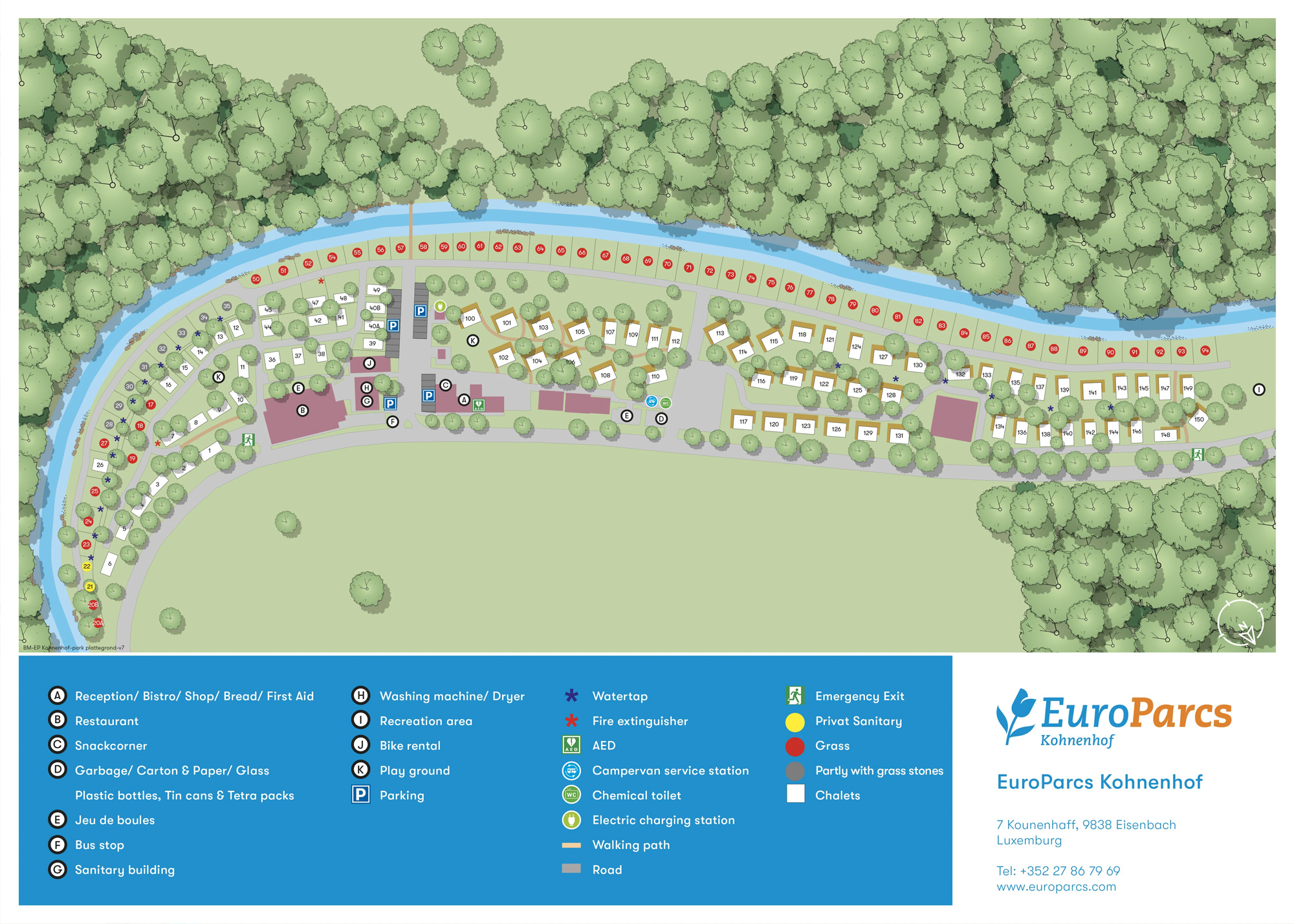 Plattegrond EuroParcs Kohnenhof