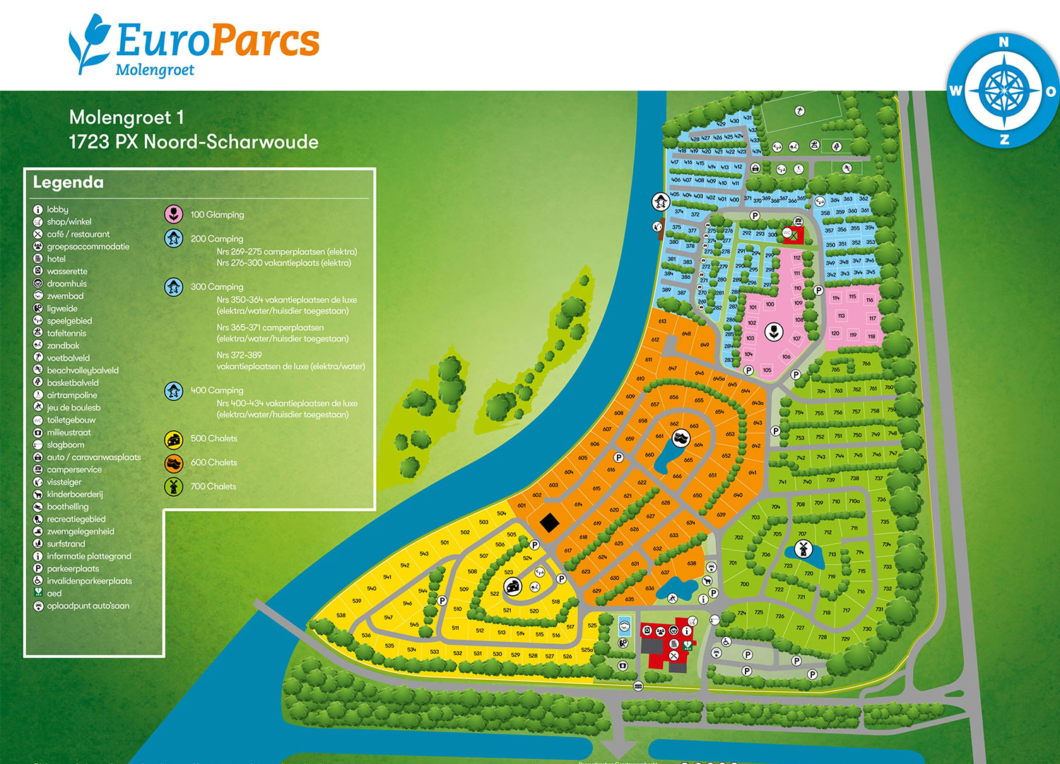 Plattegrond EuroParcs Molengroet