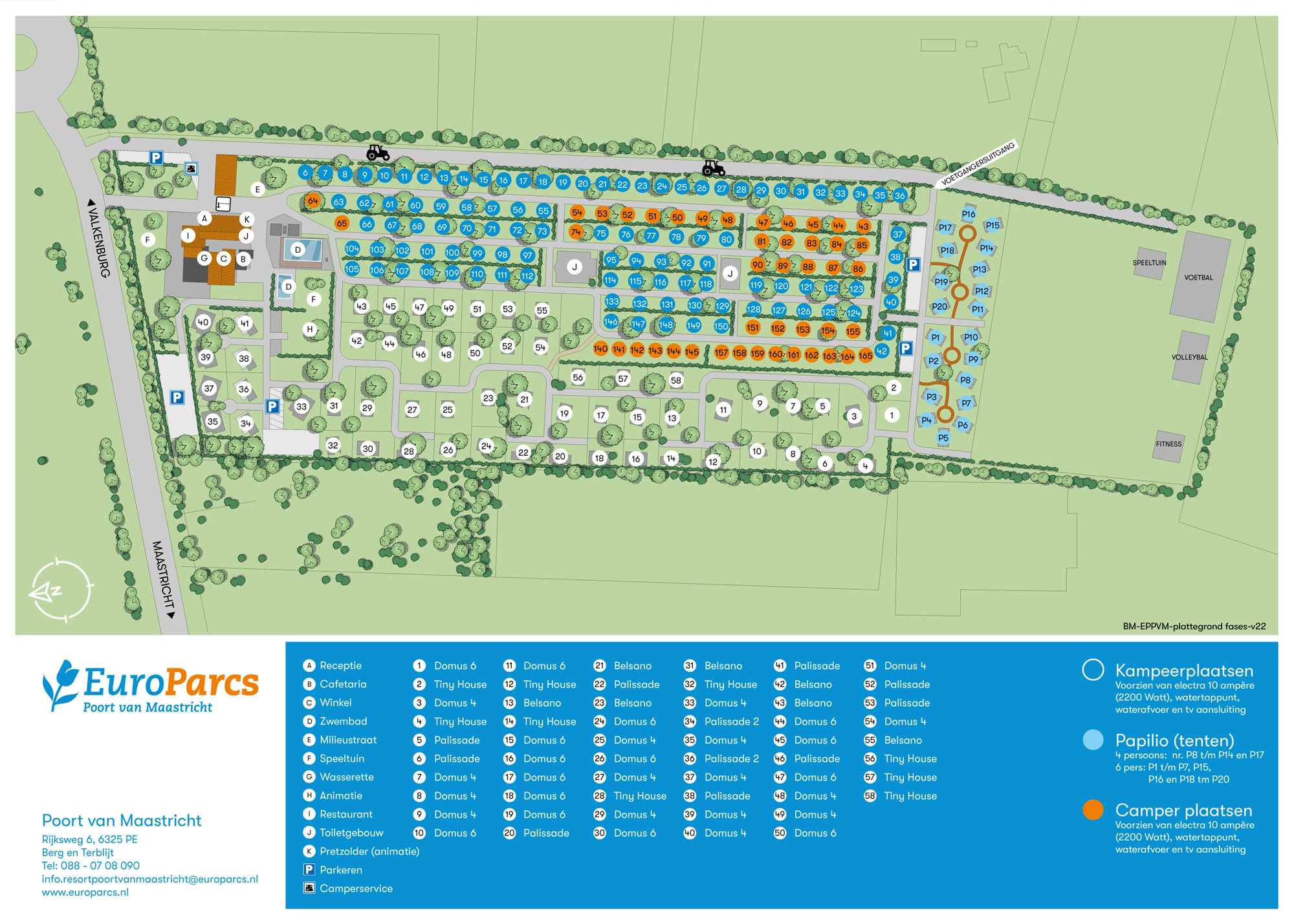 Plattegrond EuroParcs Poort van Maastricht