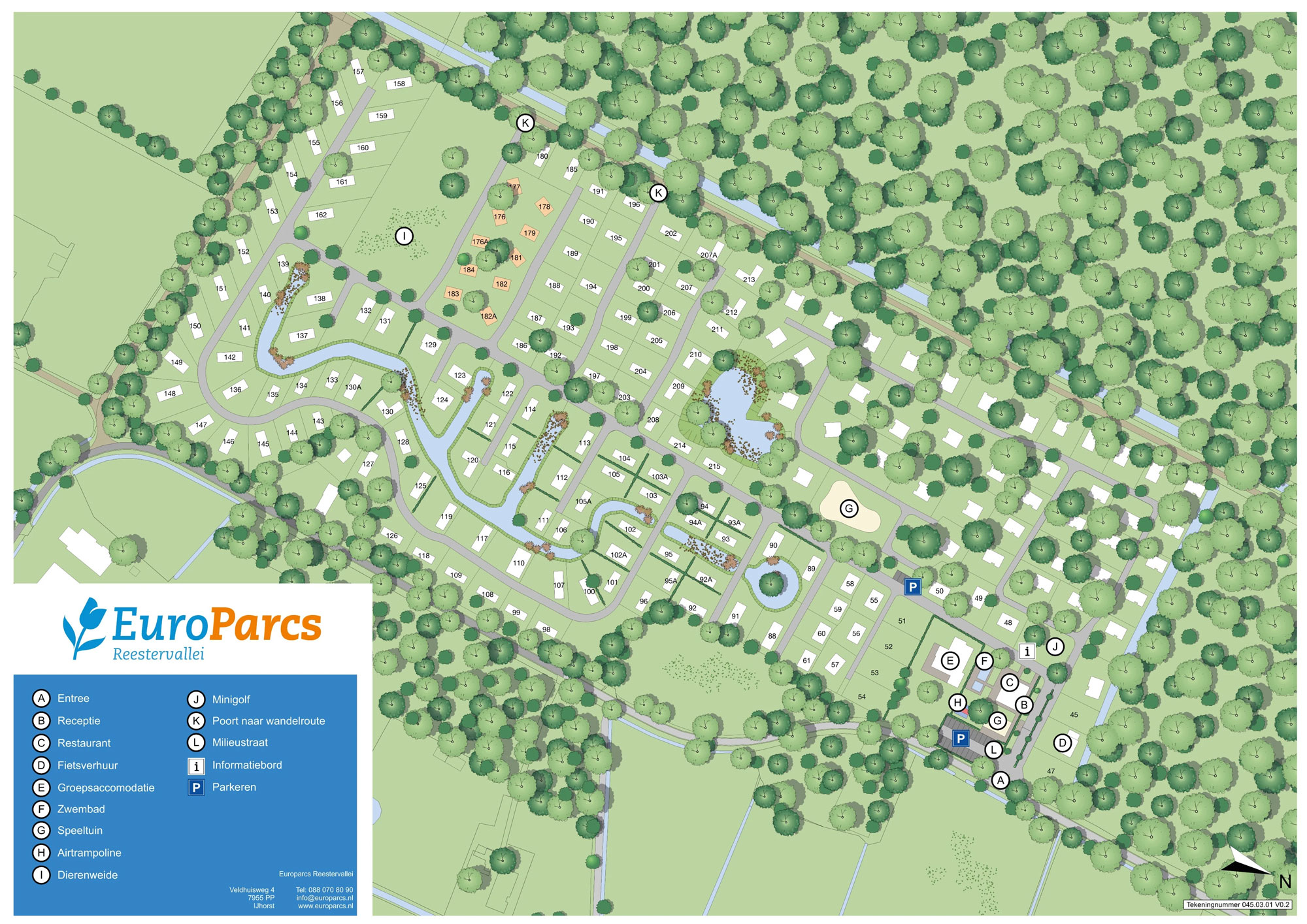 Plattegrond EuroParcs Reestervallei