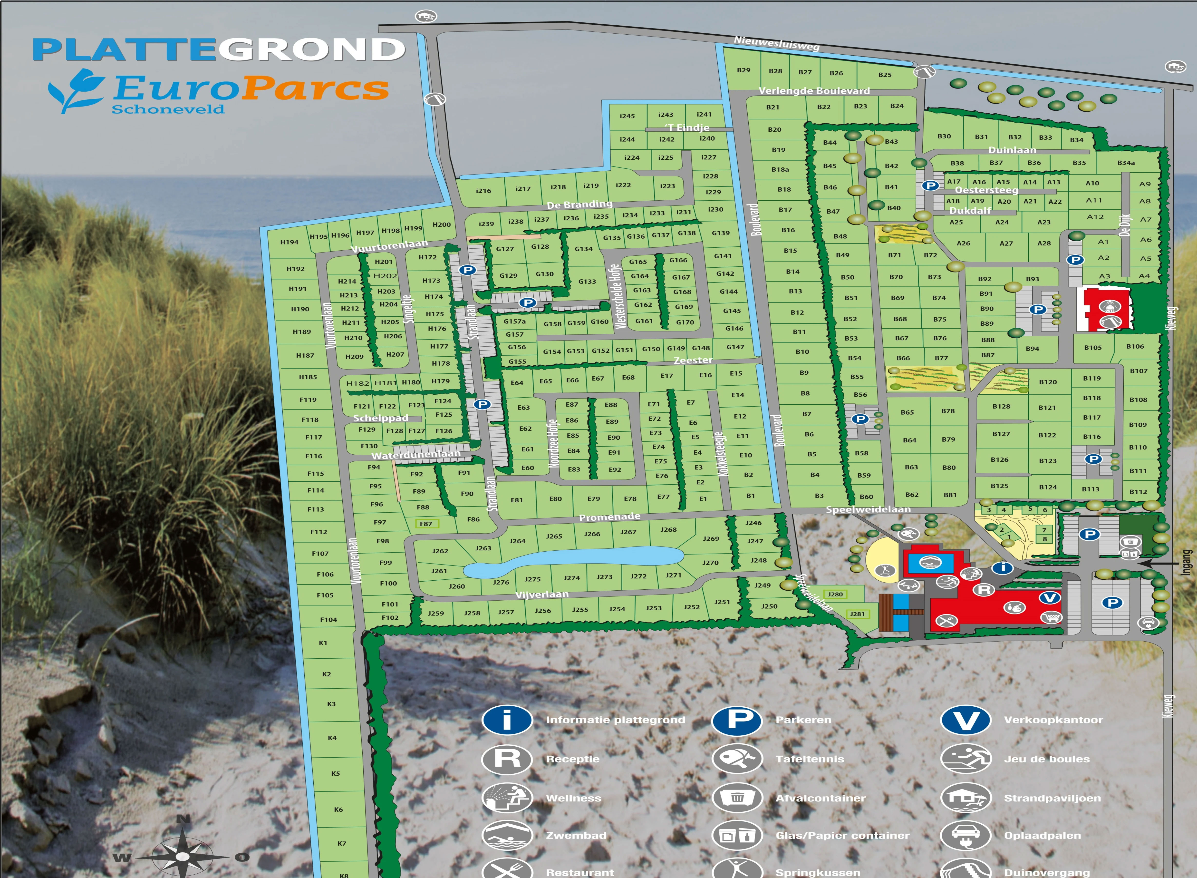 Plattegrond EuroParcs Schoneveld