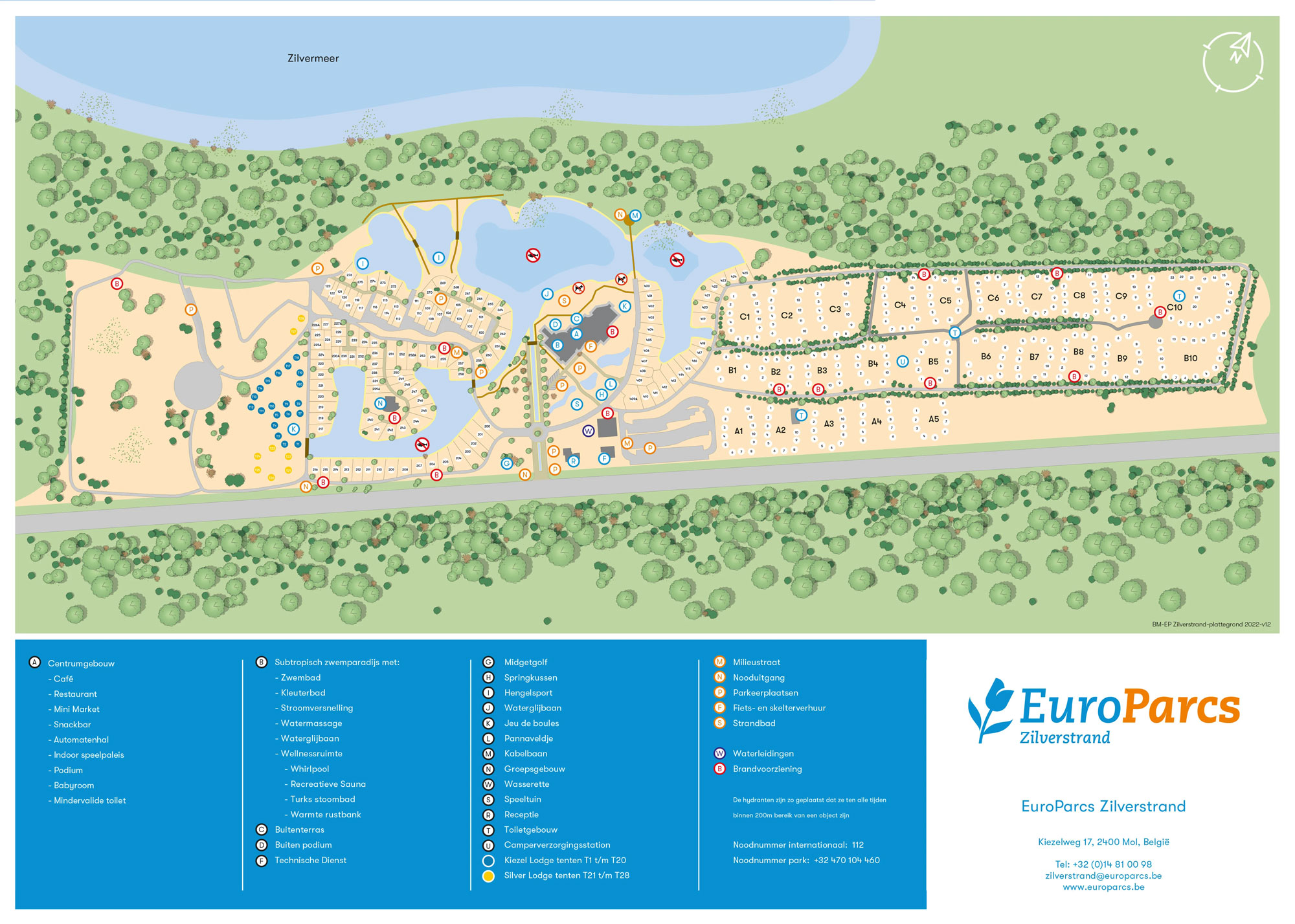 Plattegrond EuroParcs Zilverstrand