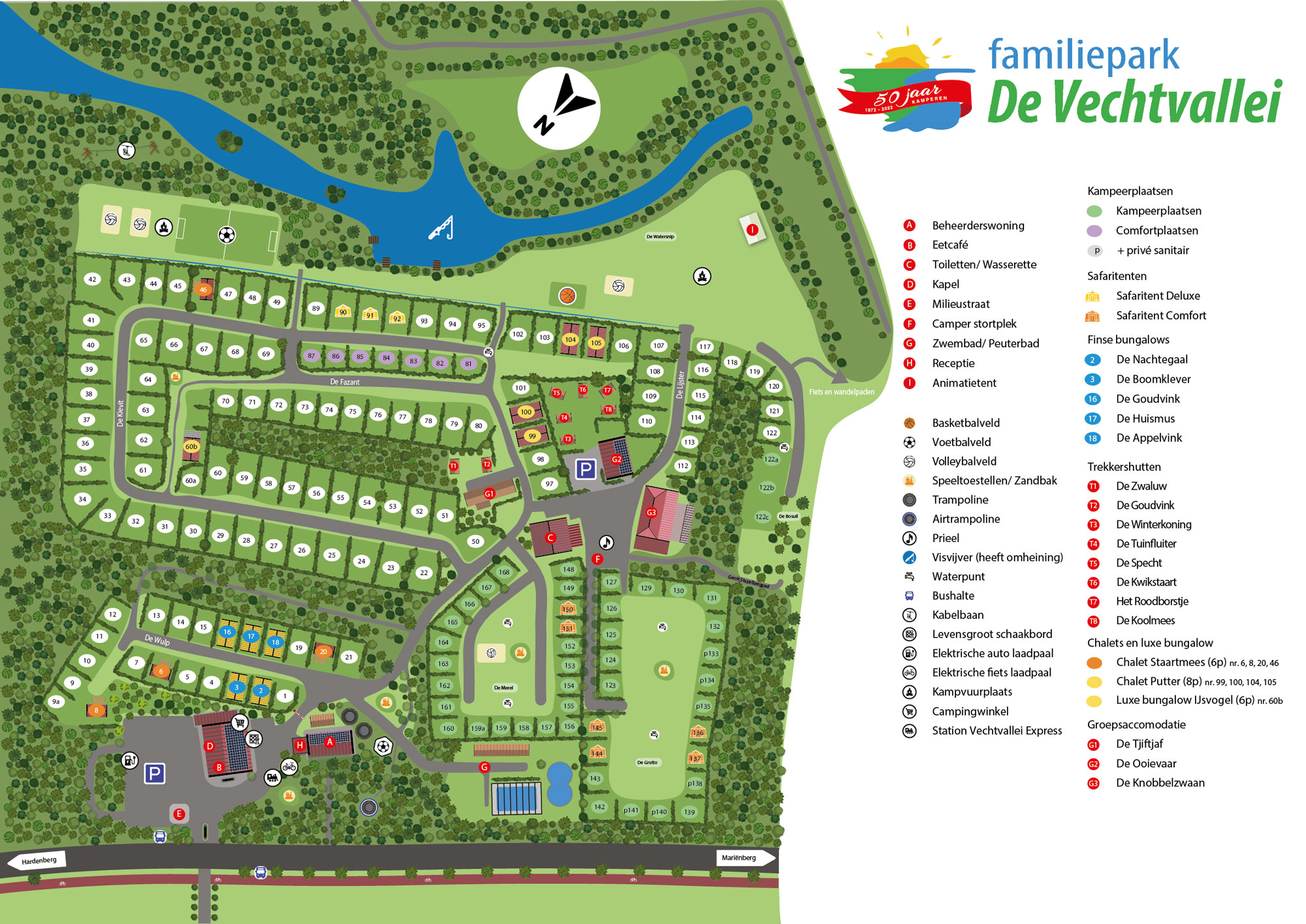 Plattegrond Familiepark de Vechtvallei