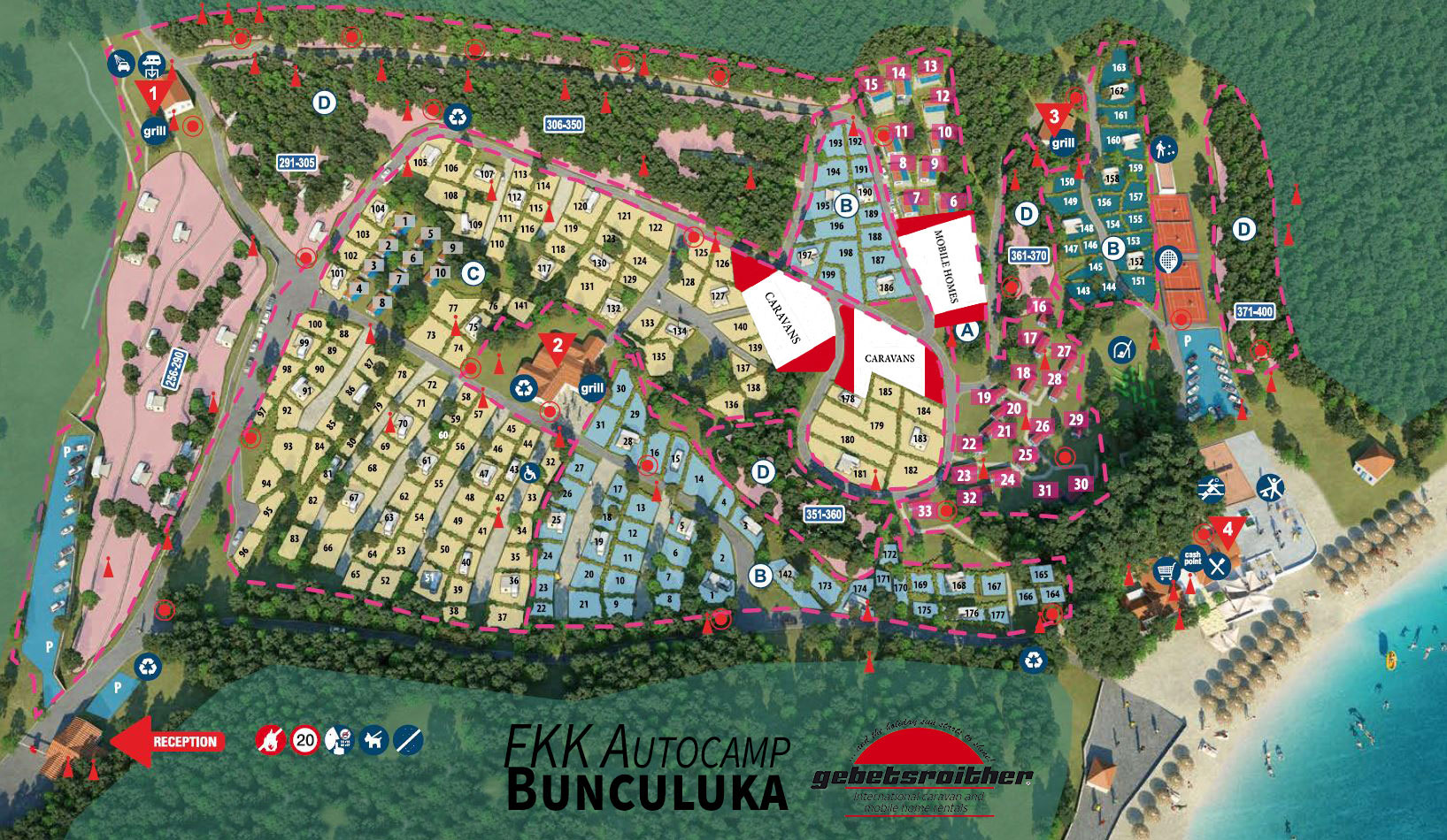 Plattegrond FKK Valamar Camping Bunculuka