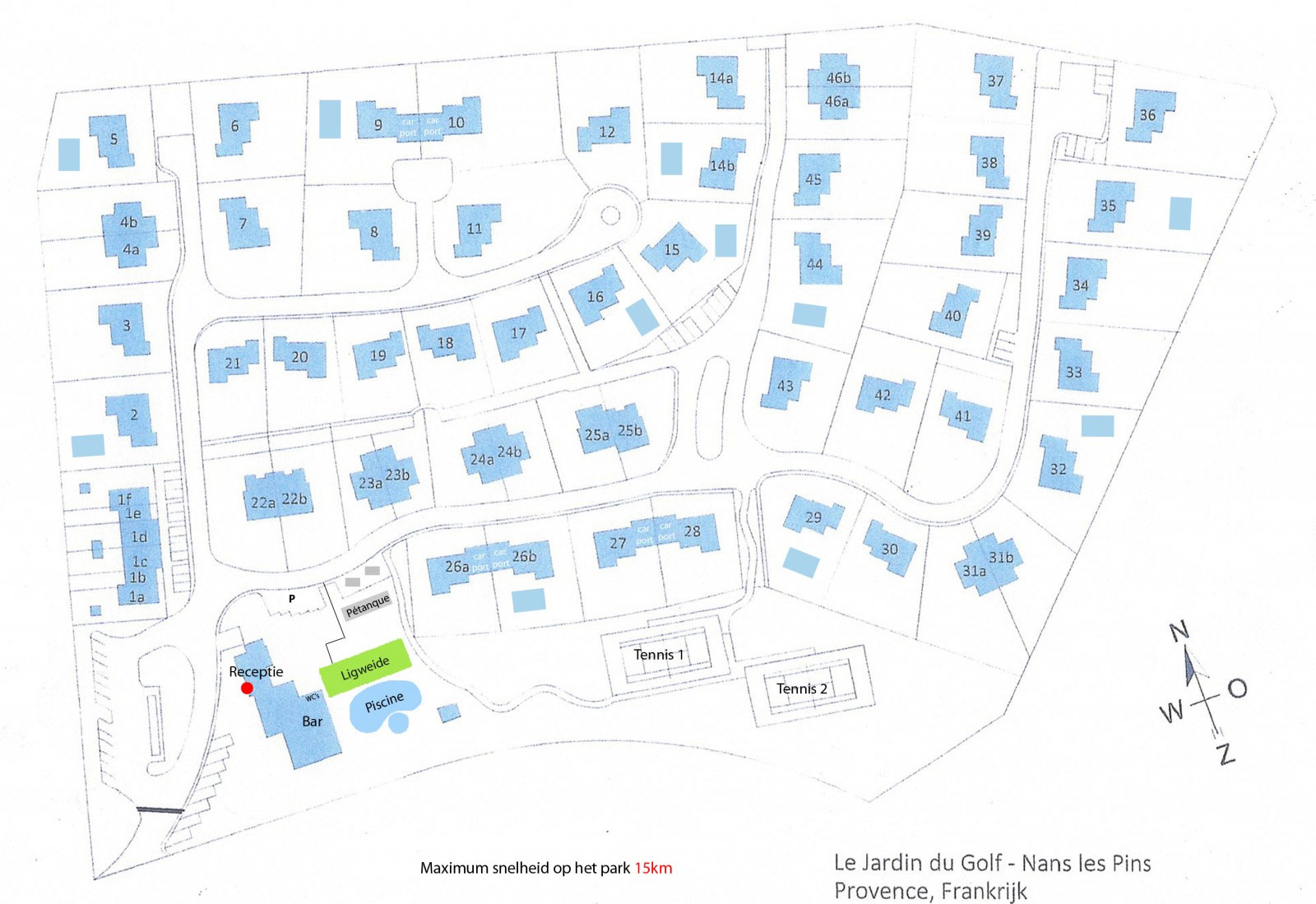 Plattegrond FranceComfort Le Jardin du Golf