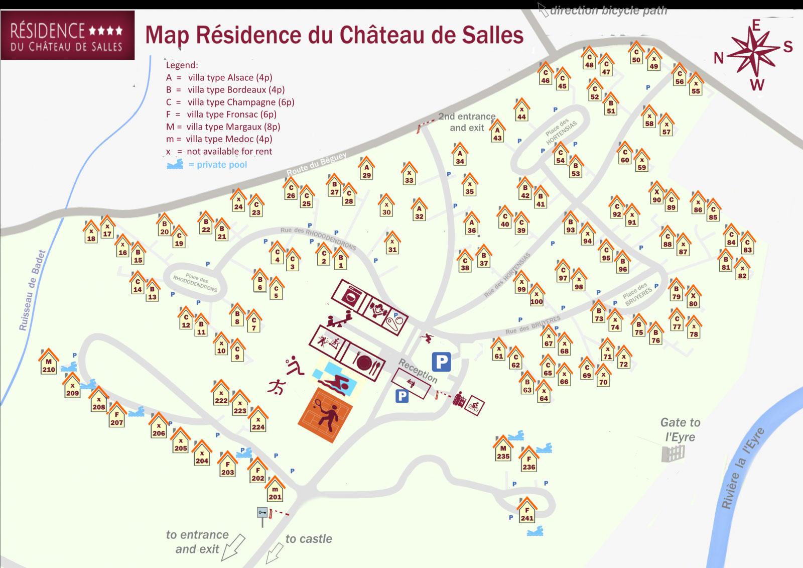 Plattegrond FranceComfort Résidence Château de Salles