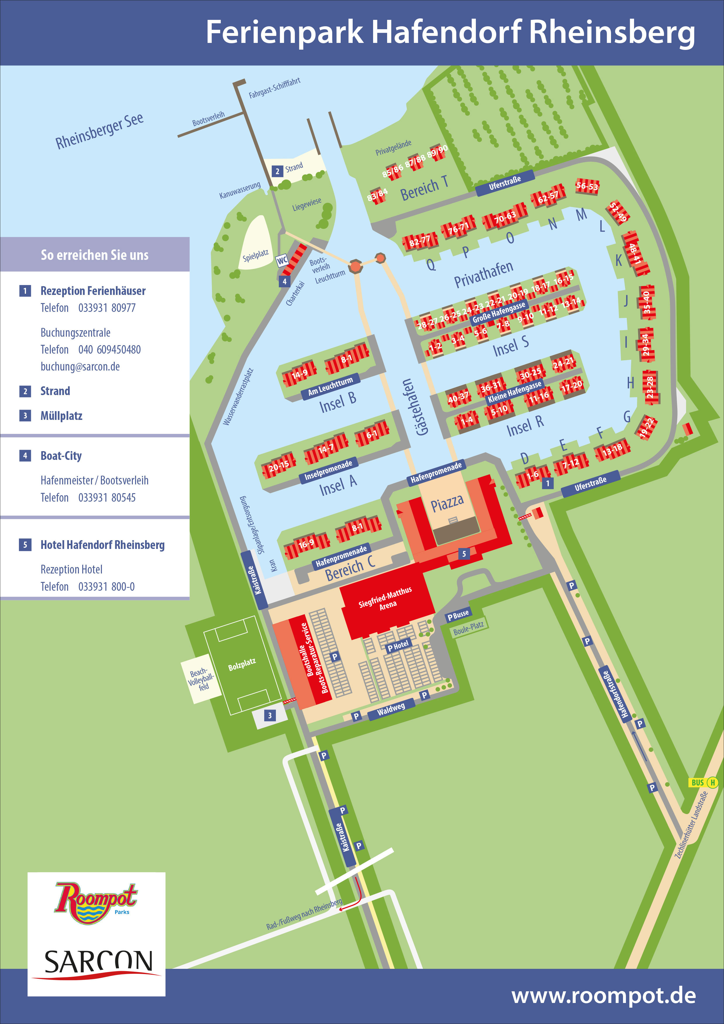 Plattegrond Hafendorf Rheinsberg