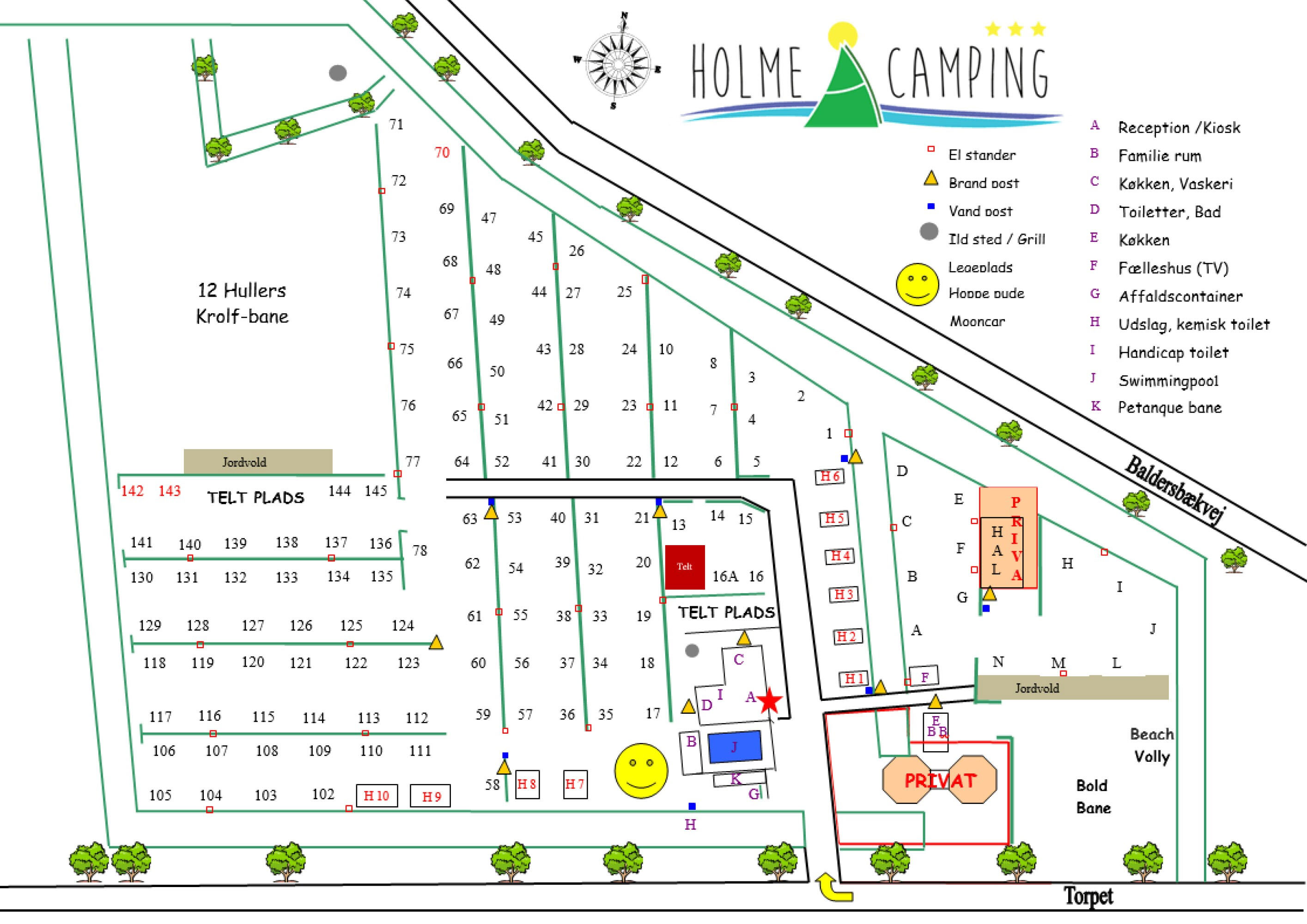 Plattegrond Holme Å Camping