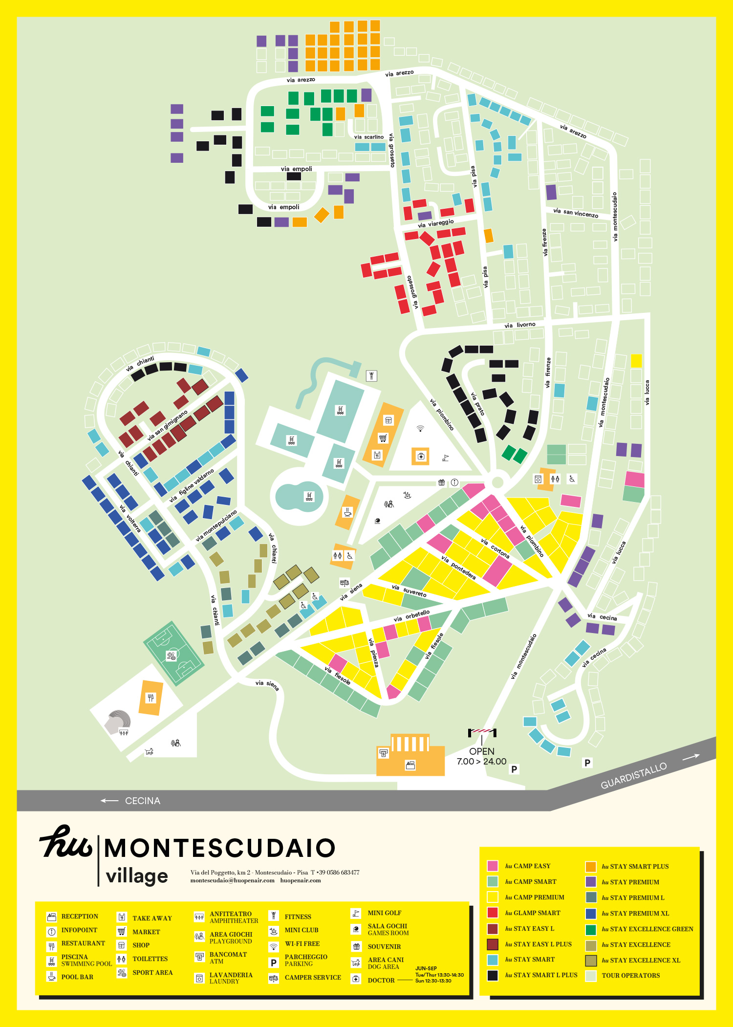 Plattegrond hu Montescudaio village