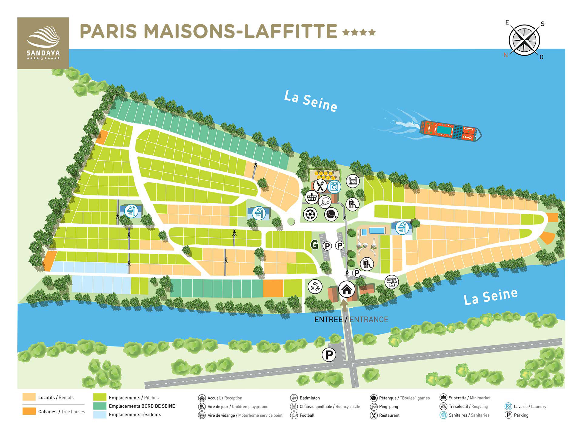 Plattegrond International de Maisons Laffitte