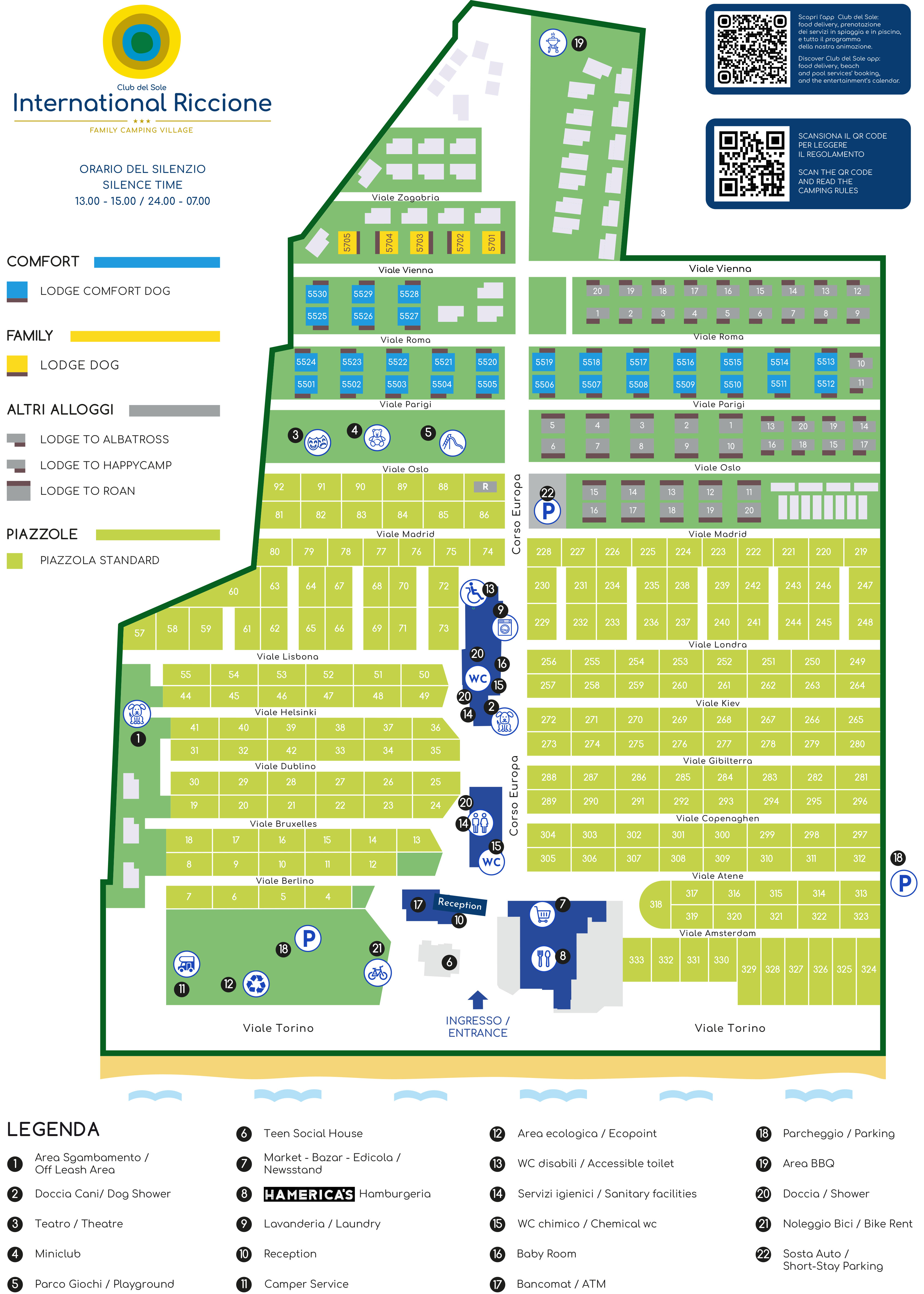 Plattegrond International Riccione Family Village