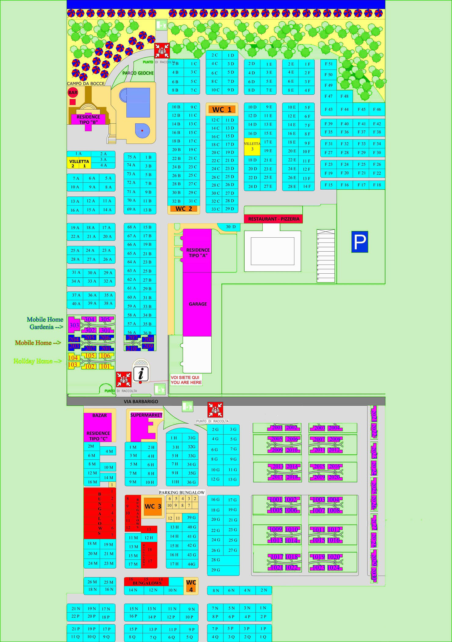 Plattegrond Internazionale (Sottomarina)