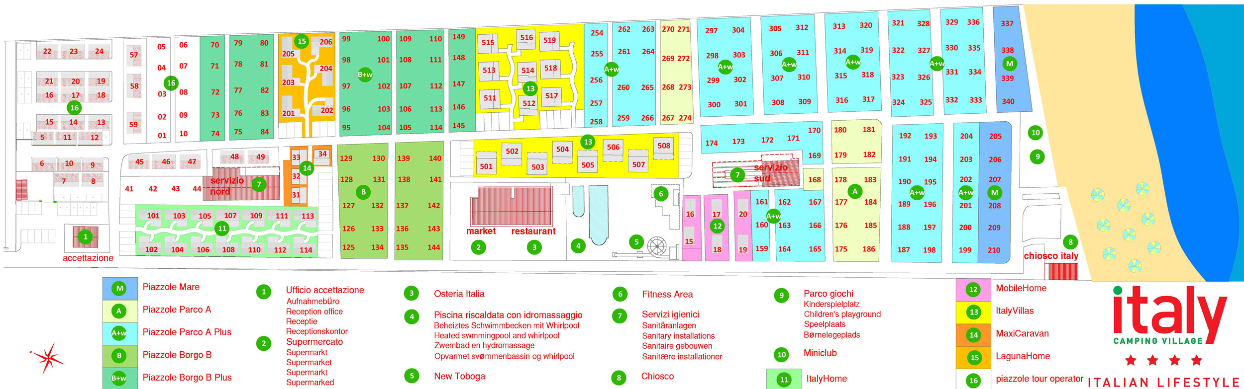 Plattegrond Italy Camping Village