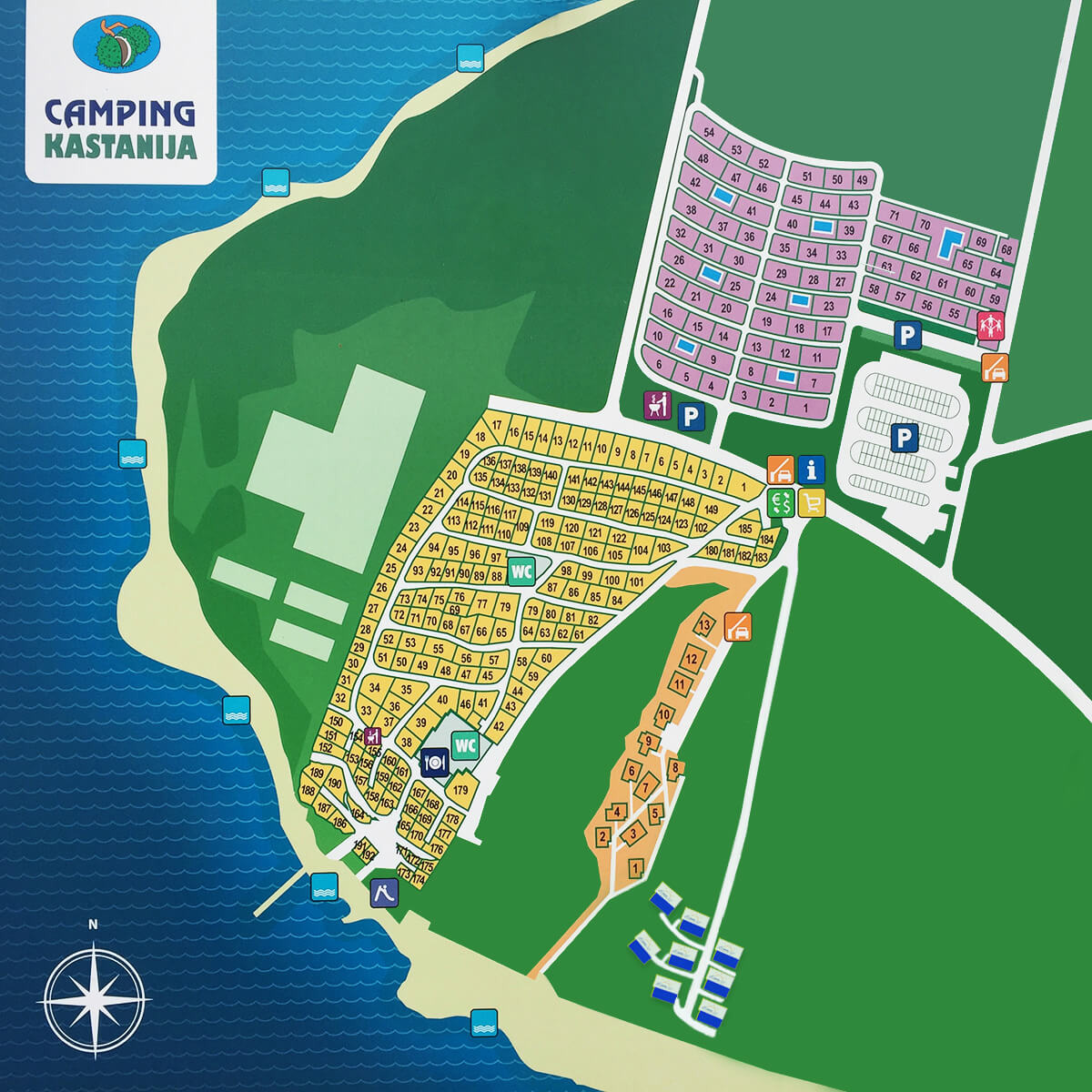 Plattegrond Kastanija Resort