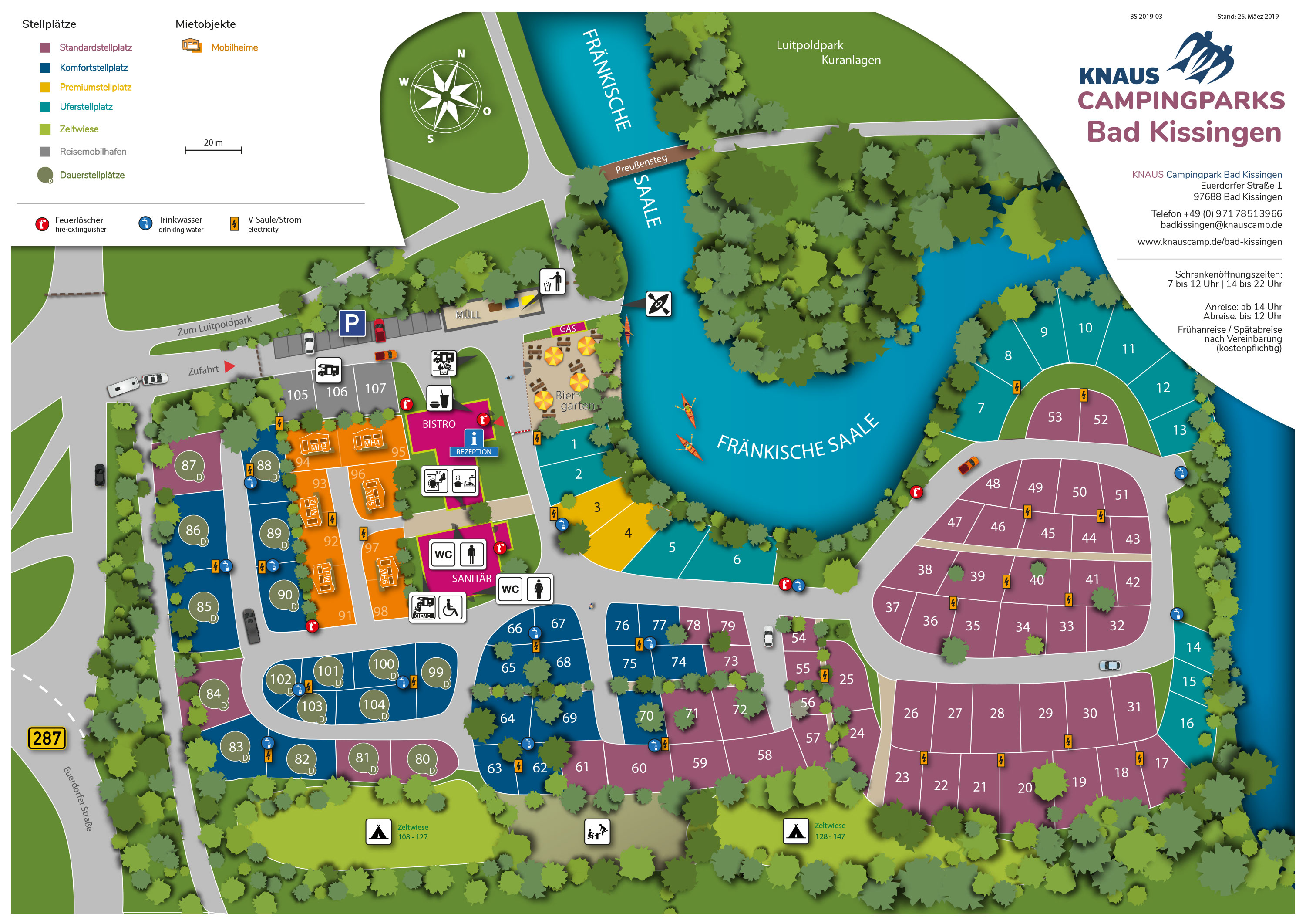 Plattegrond Knaus campingpark Bad Kissingen