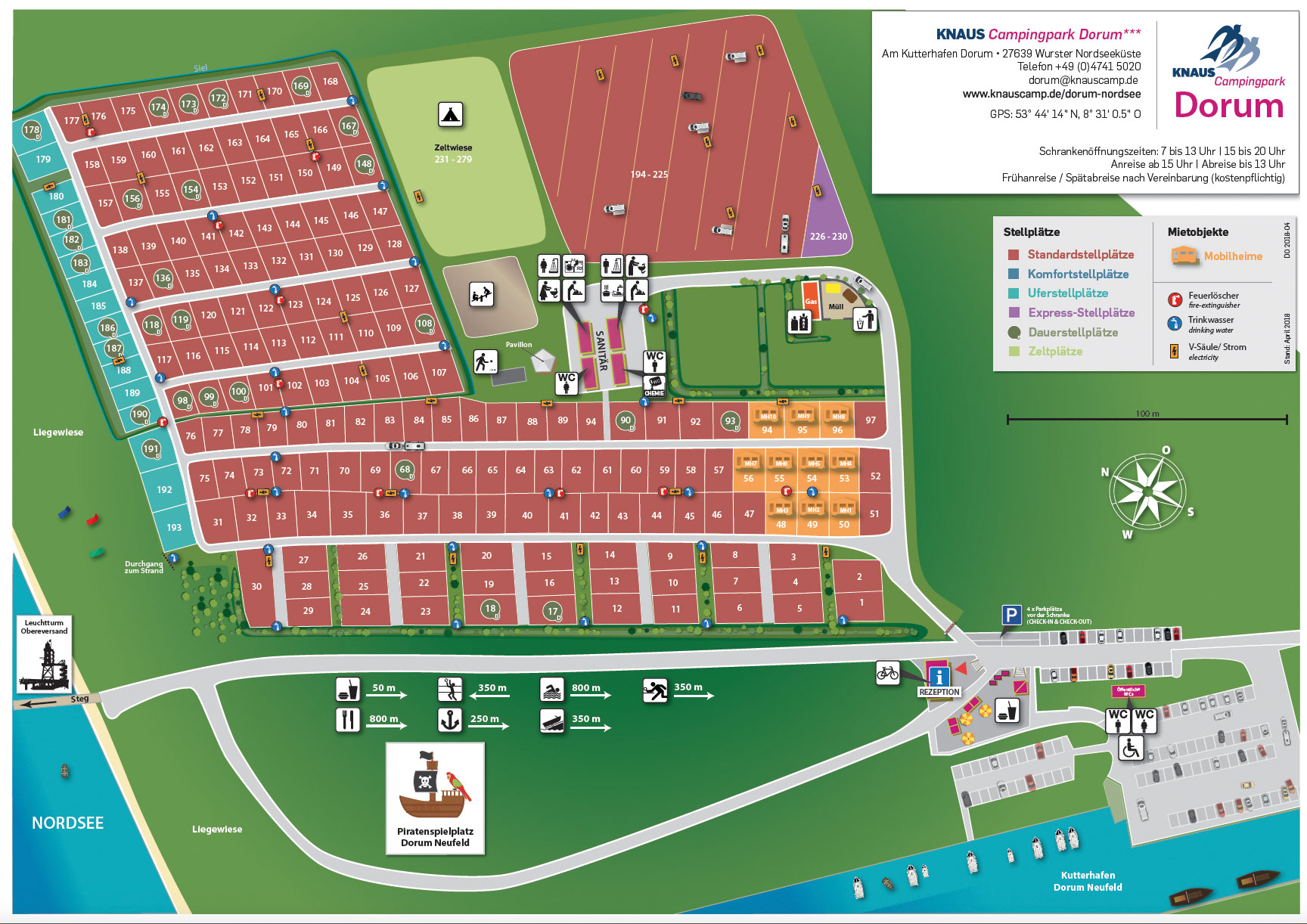 Plattegrond Knaus campingpark Dorum