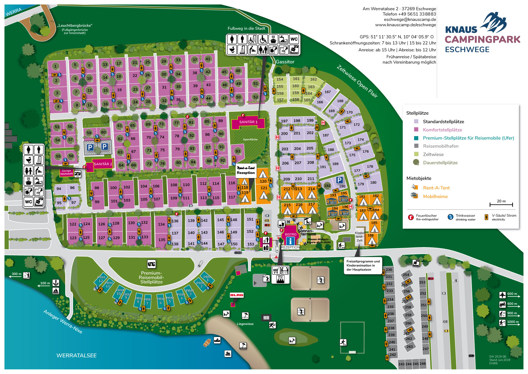 Plattegrond Knaus campingpark Eschwege