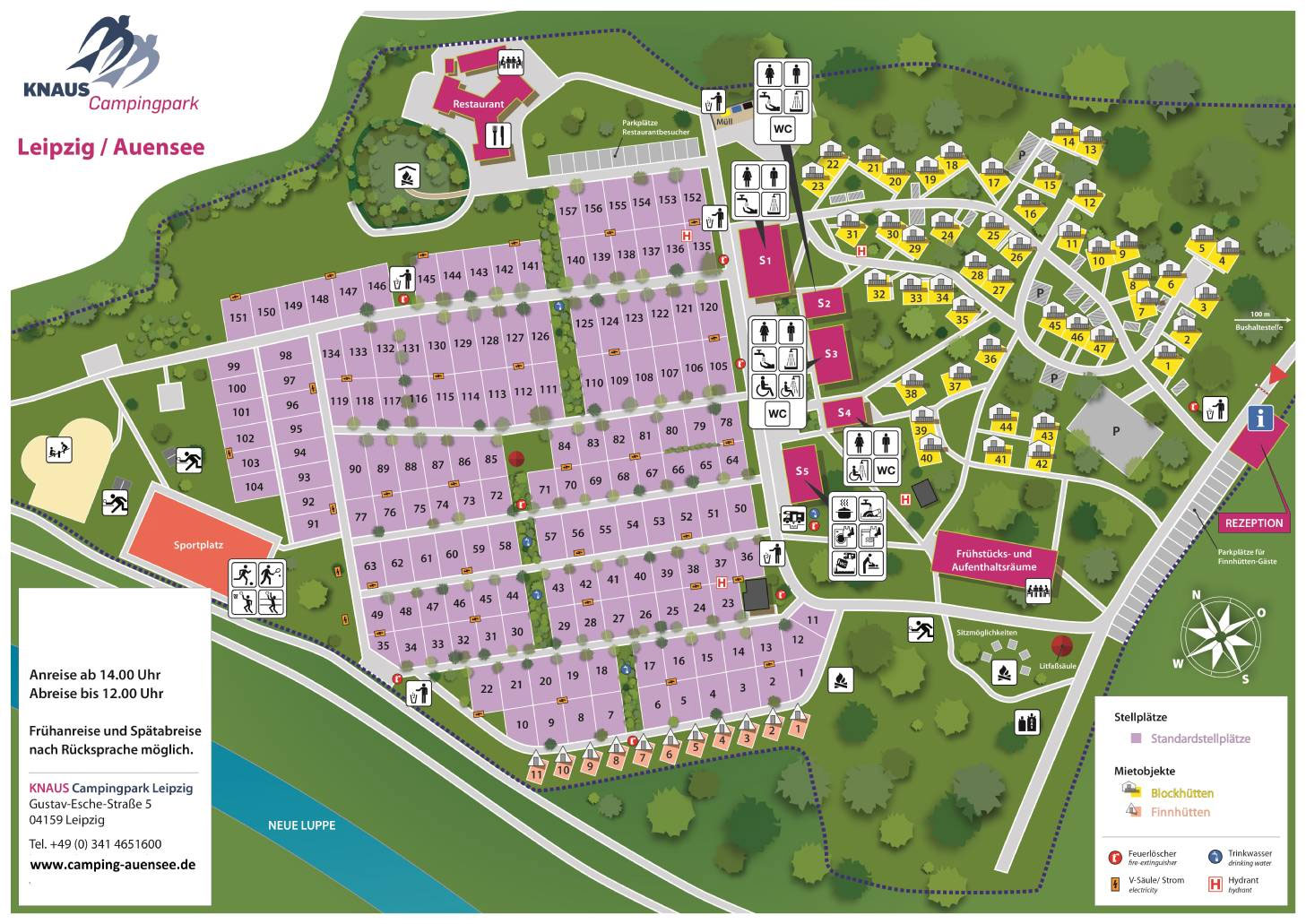 Plattegrond Knaus Campingpark Leipzig