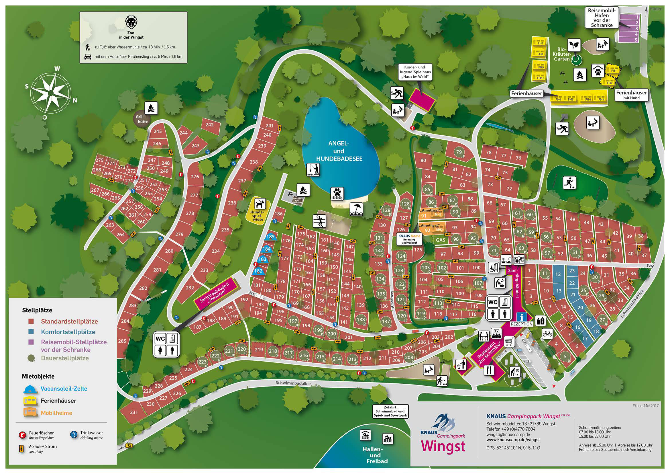 Plattegrond Knaus campingpark Wingst