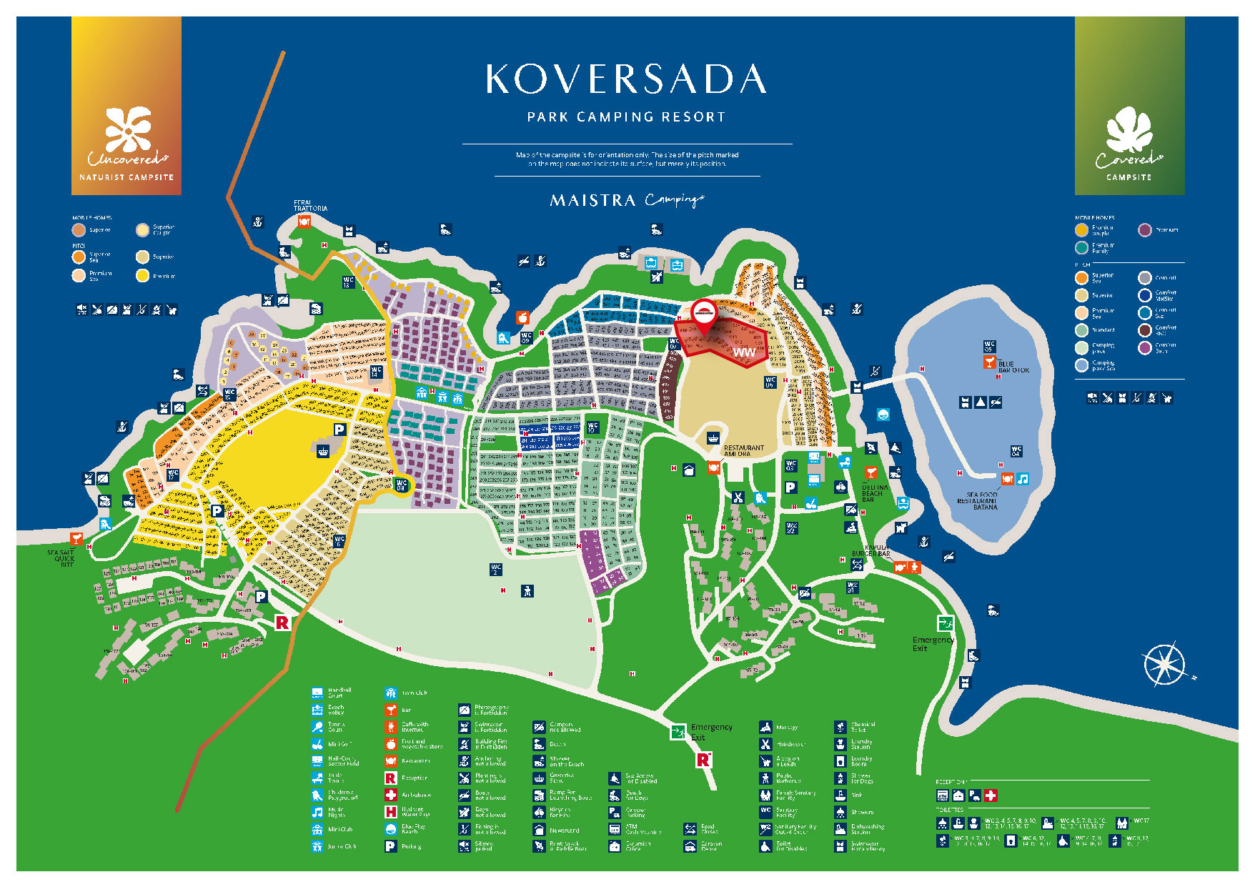 Plattegrond Koversada Camping Resort