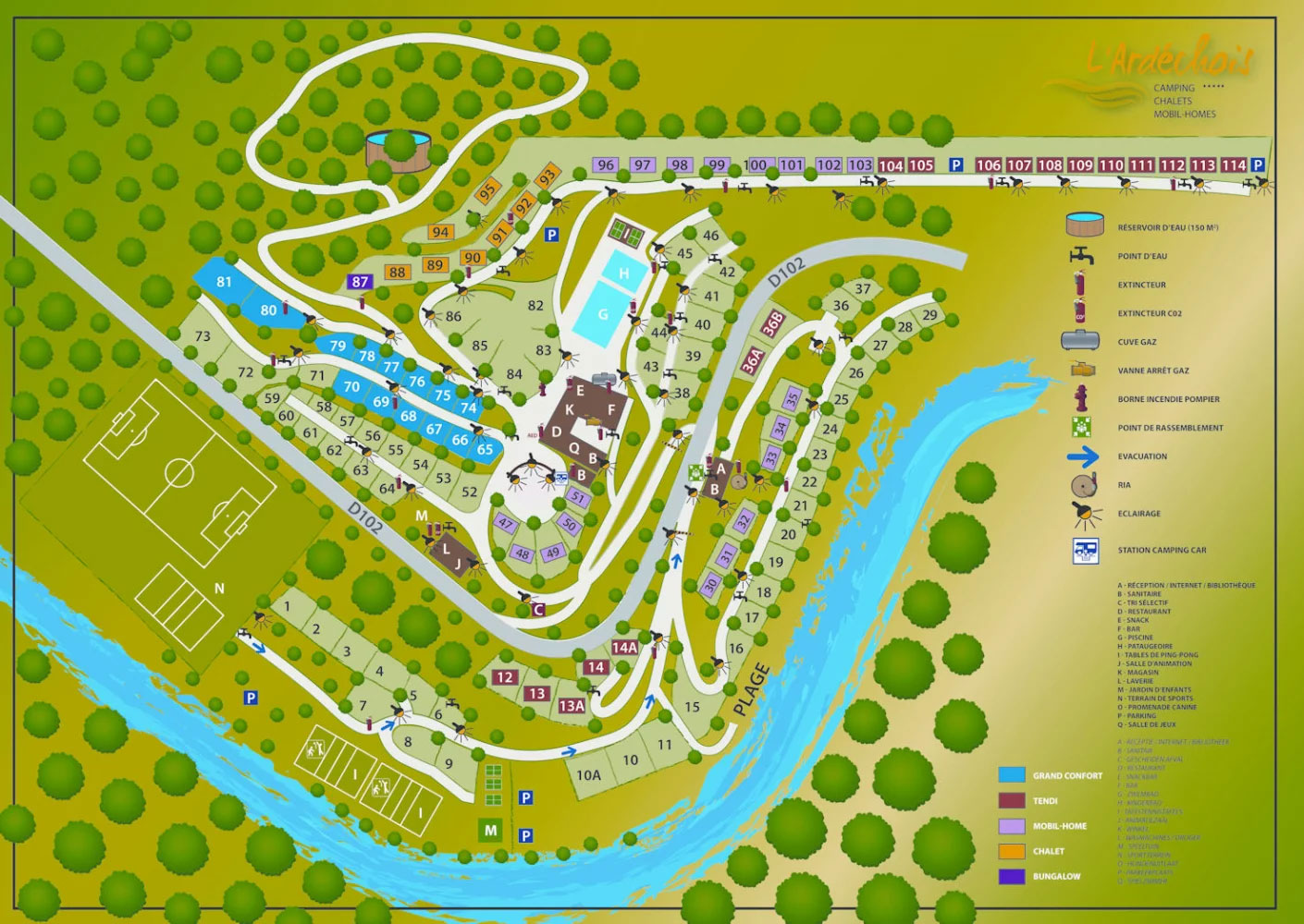 Plattegrond l'Ardéchois