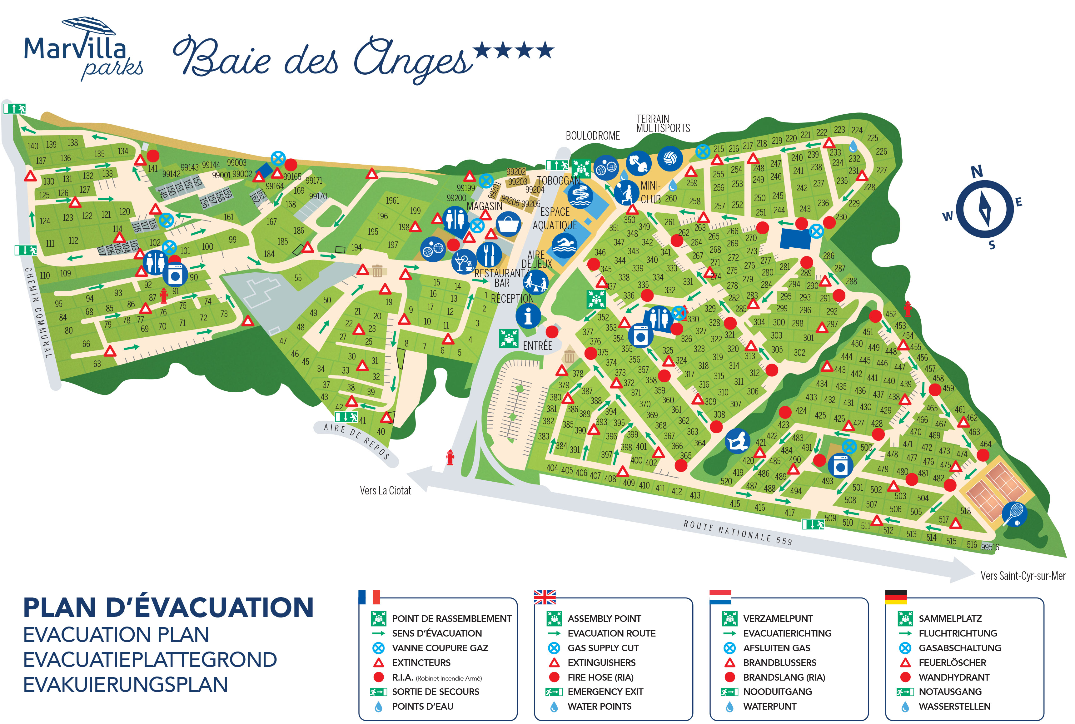 Plattegrond La Baie des Anges