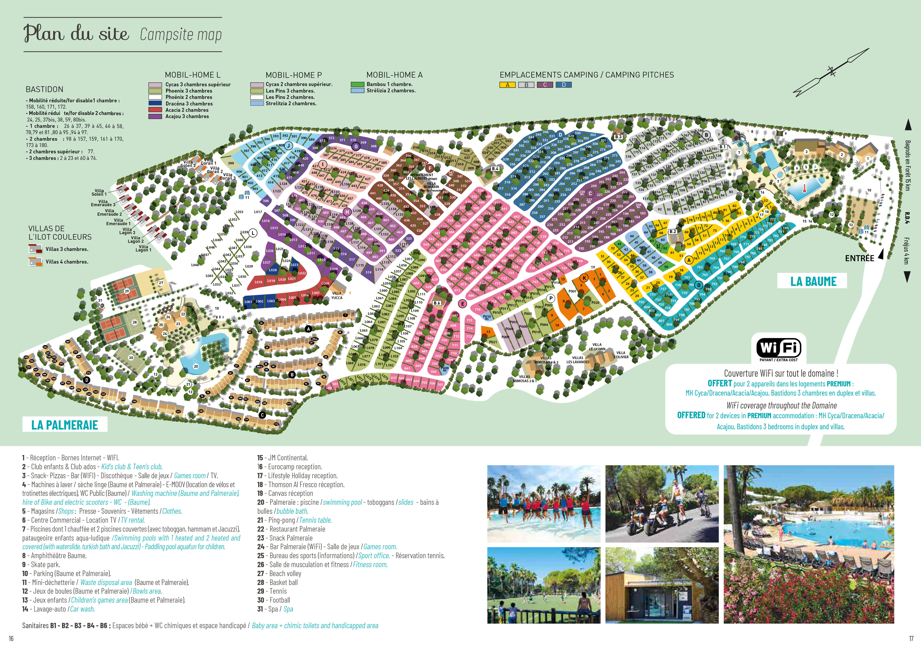 Plattegrond La Baume/La Palmeraie