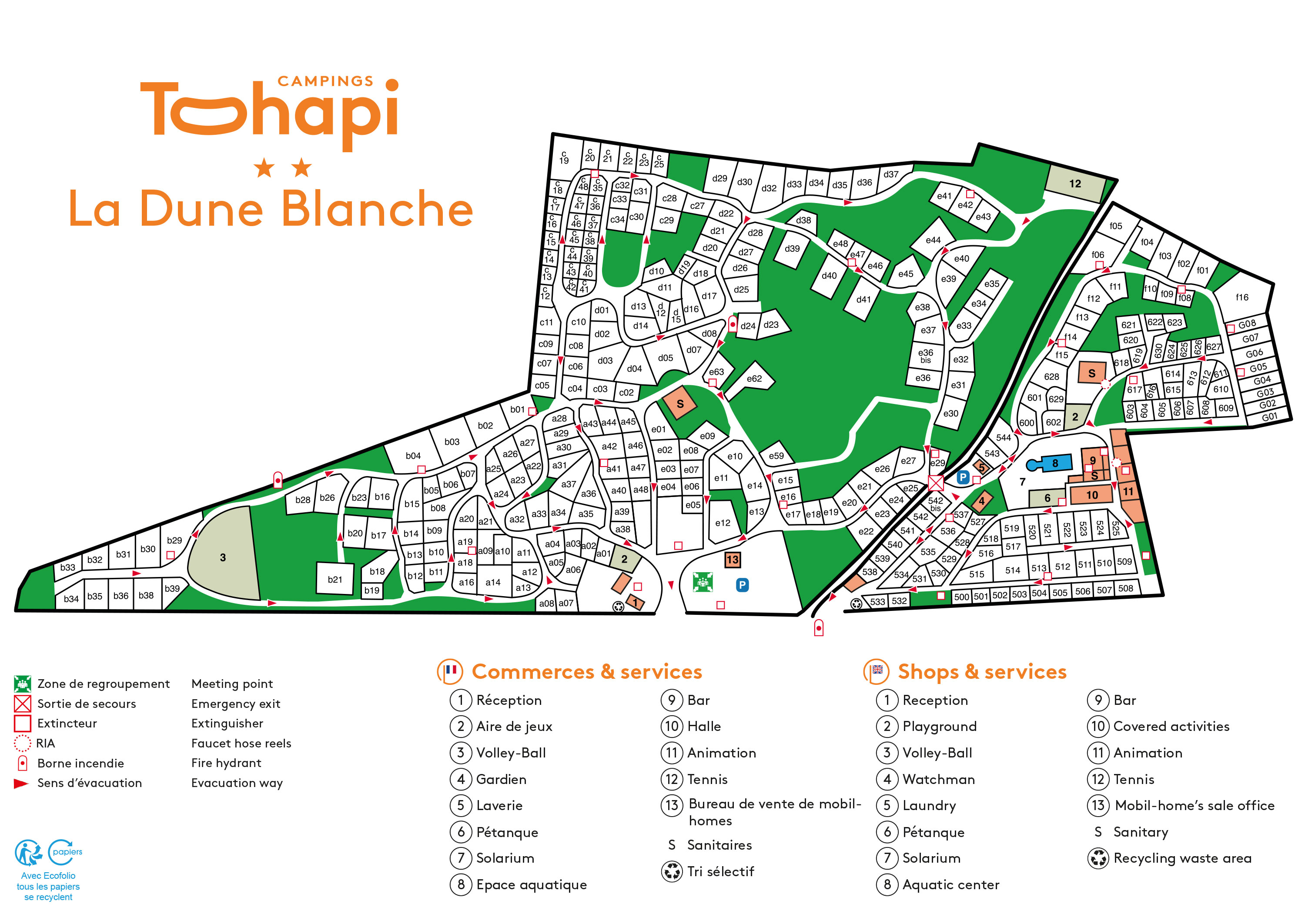 Plattegrond La Dune Blanche