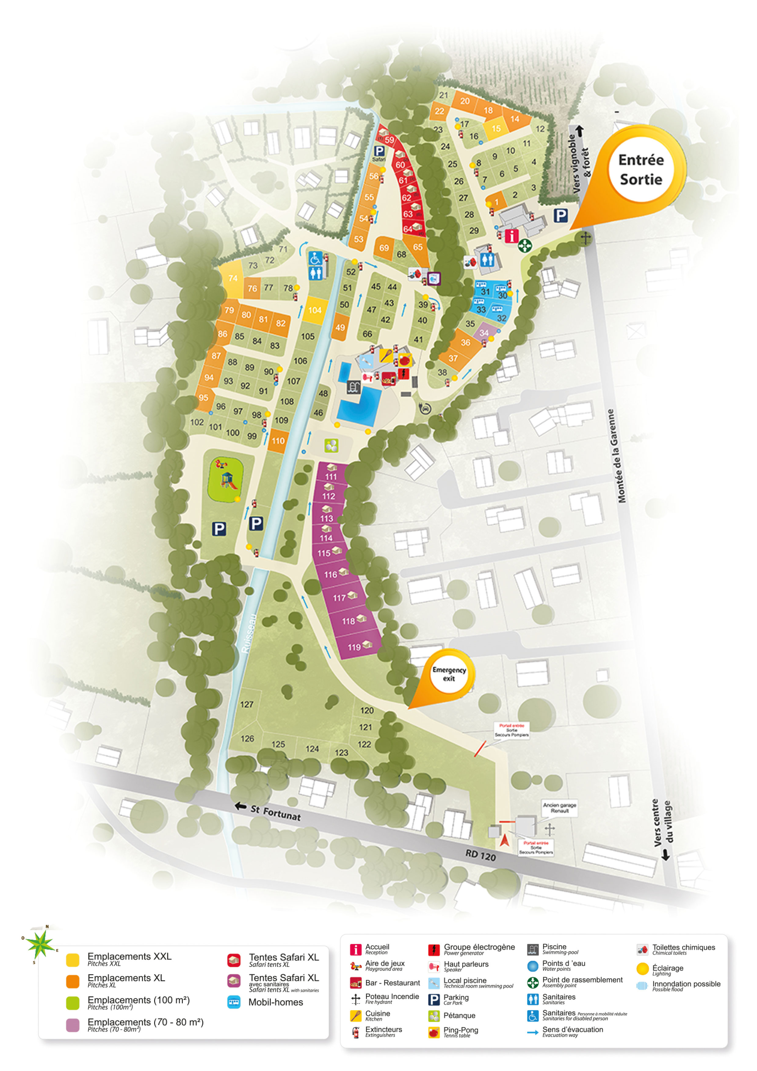 Plattegrond La Garenne (Ardèche)