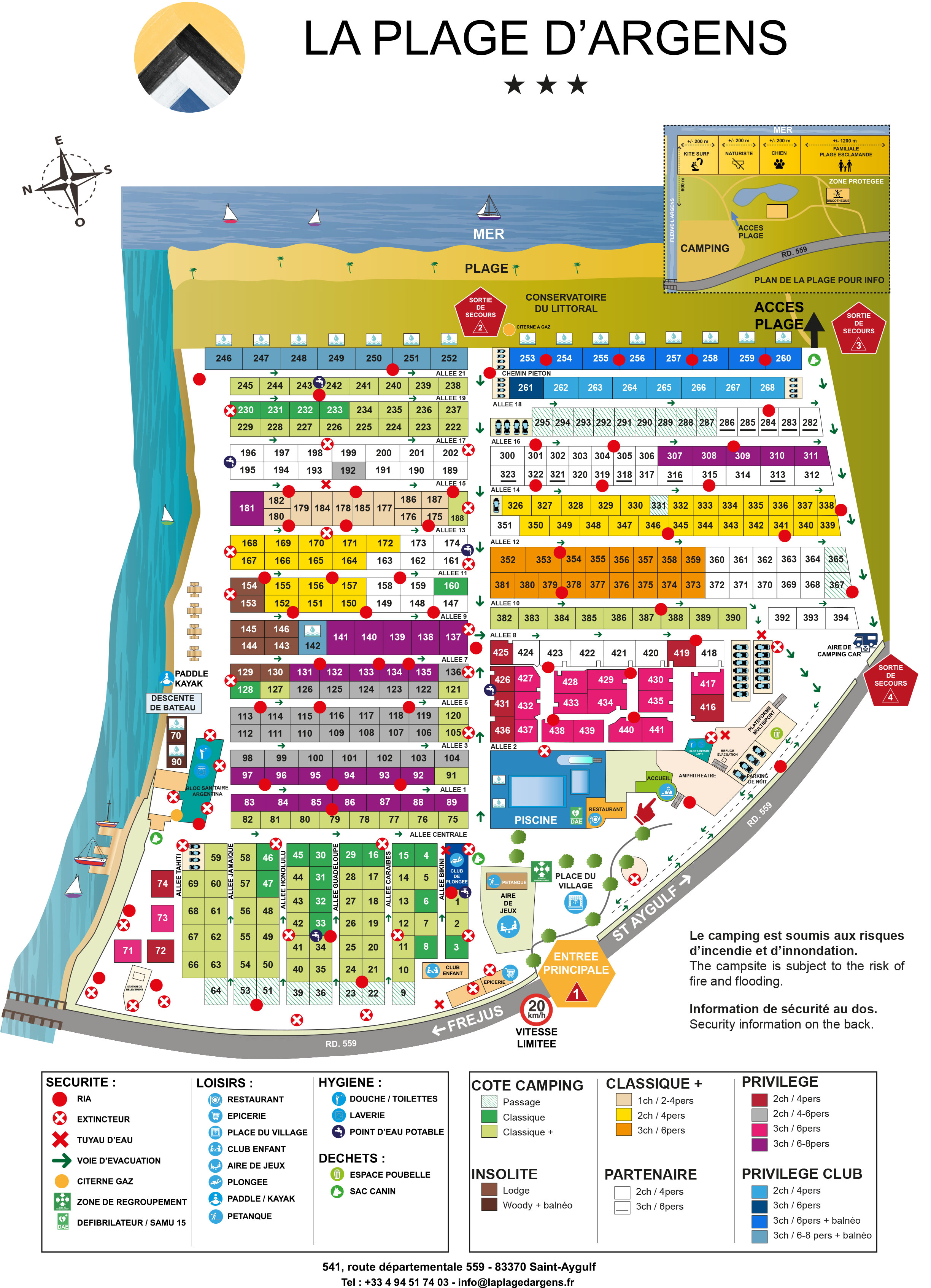 Plattegrond La Plage d'Argens